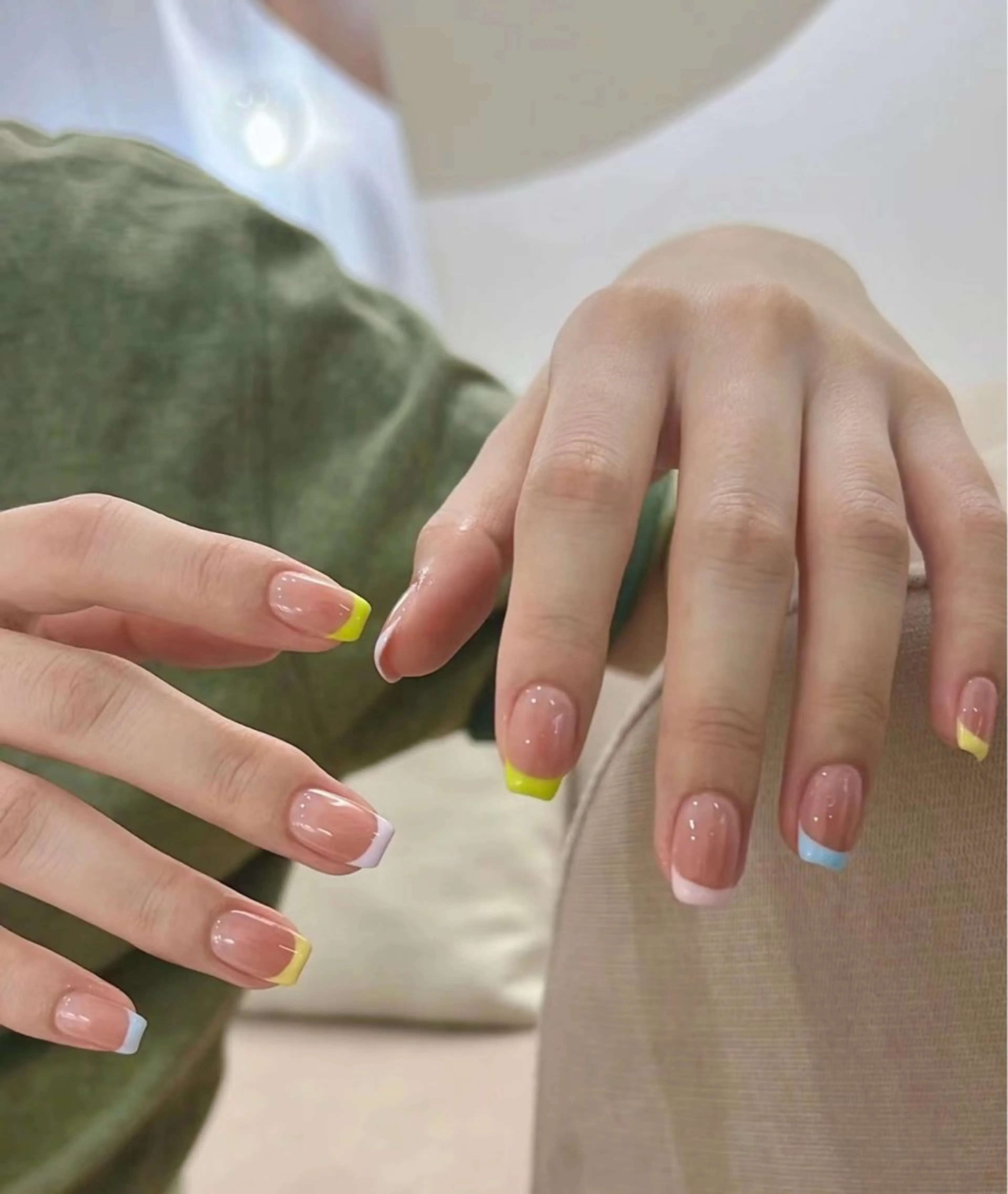 ネイル フレンチネイル 夏ネイル BabyYouMi nailのネイルデザイン