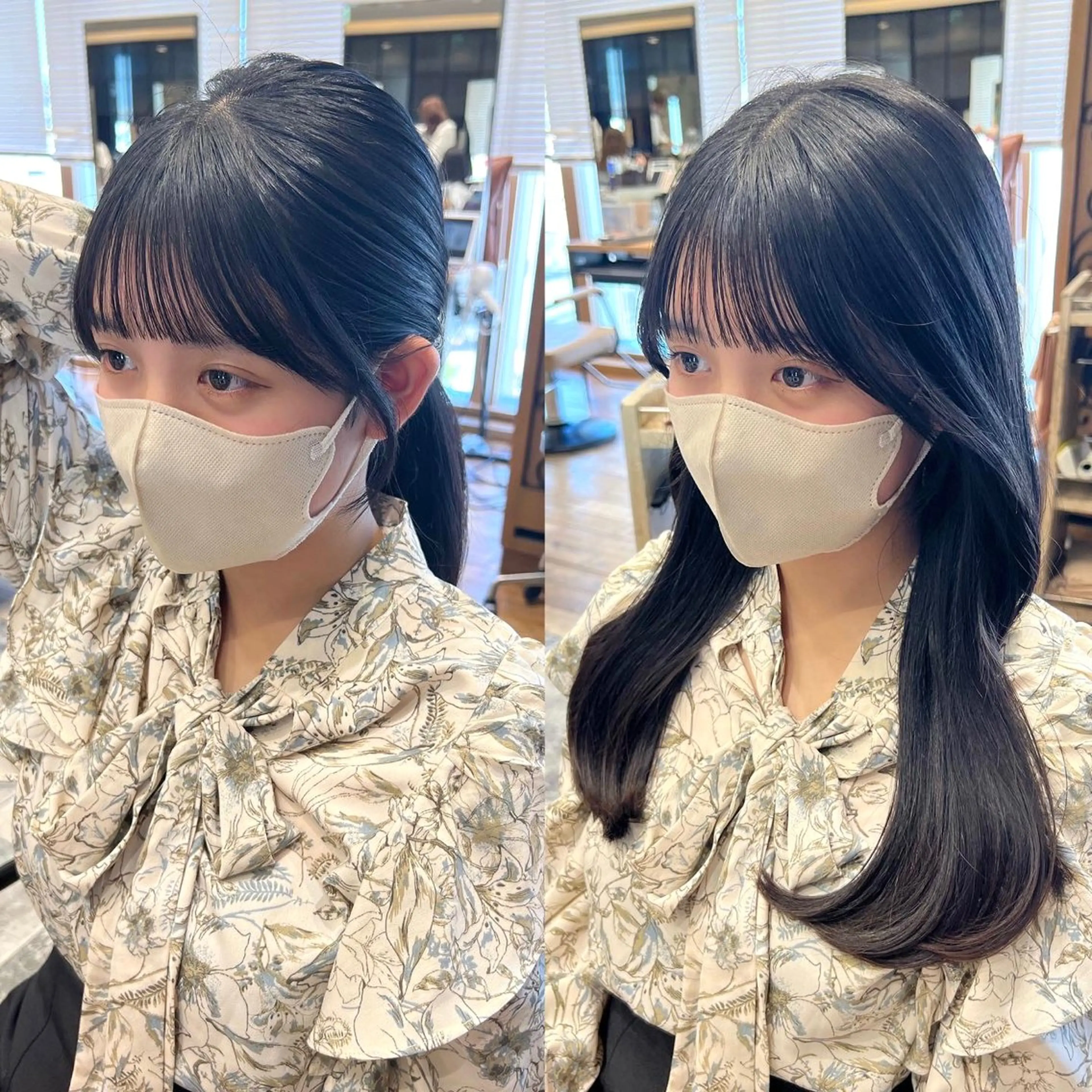 セミロング くびれヘア レイヤーカット カット ヘアカラー トリートメント 🧡くびれヘア/前髪 顔周り🧡久原結衣のヘアスタイル
