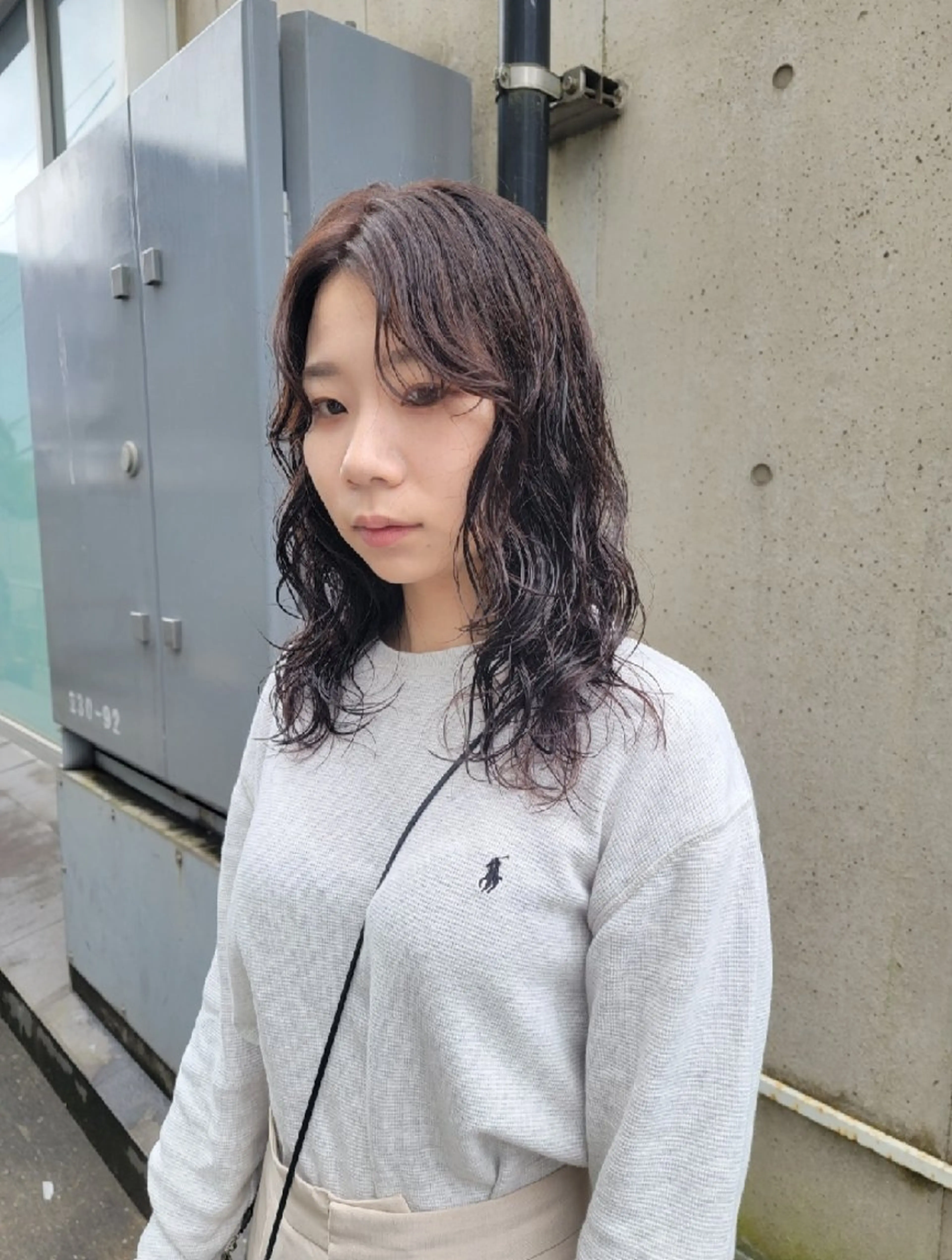 ミディアム パーマ ミディアムパーマ amie所属・片岸信征   @ka tagishi_00のヘアスタイル