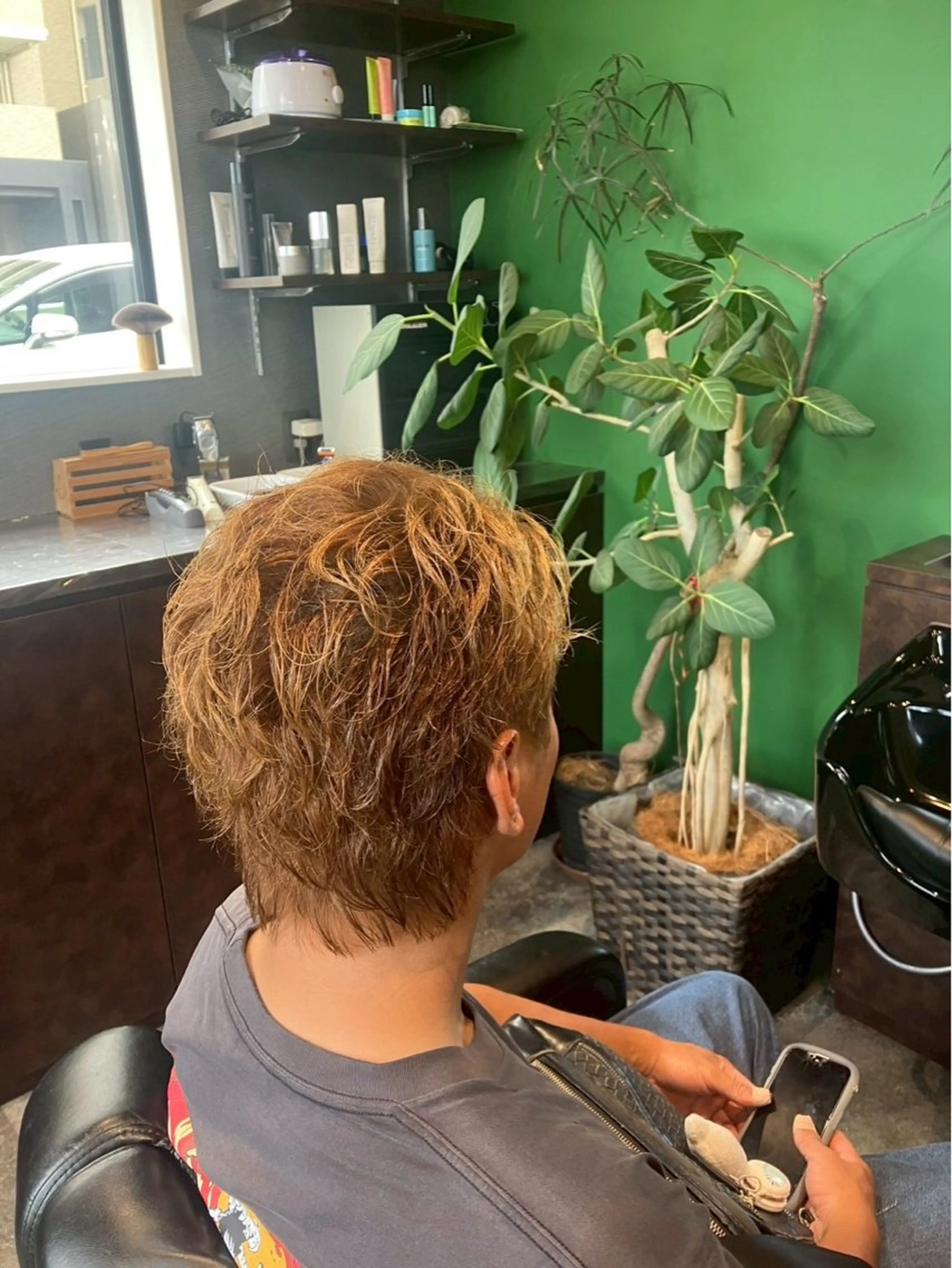 ショート メンズ メンズパーマ カット 浜田 希々香のヘアスタイル