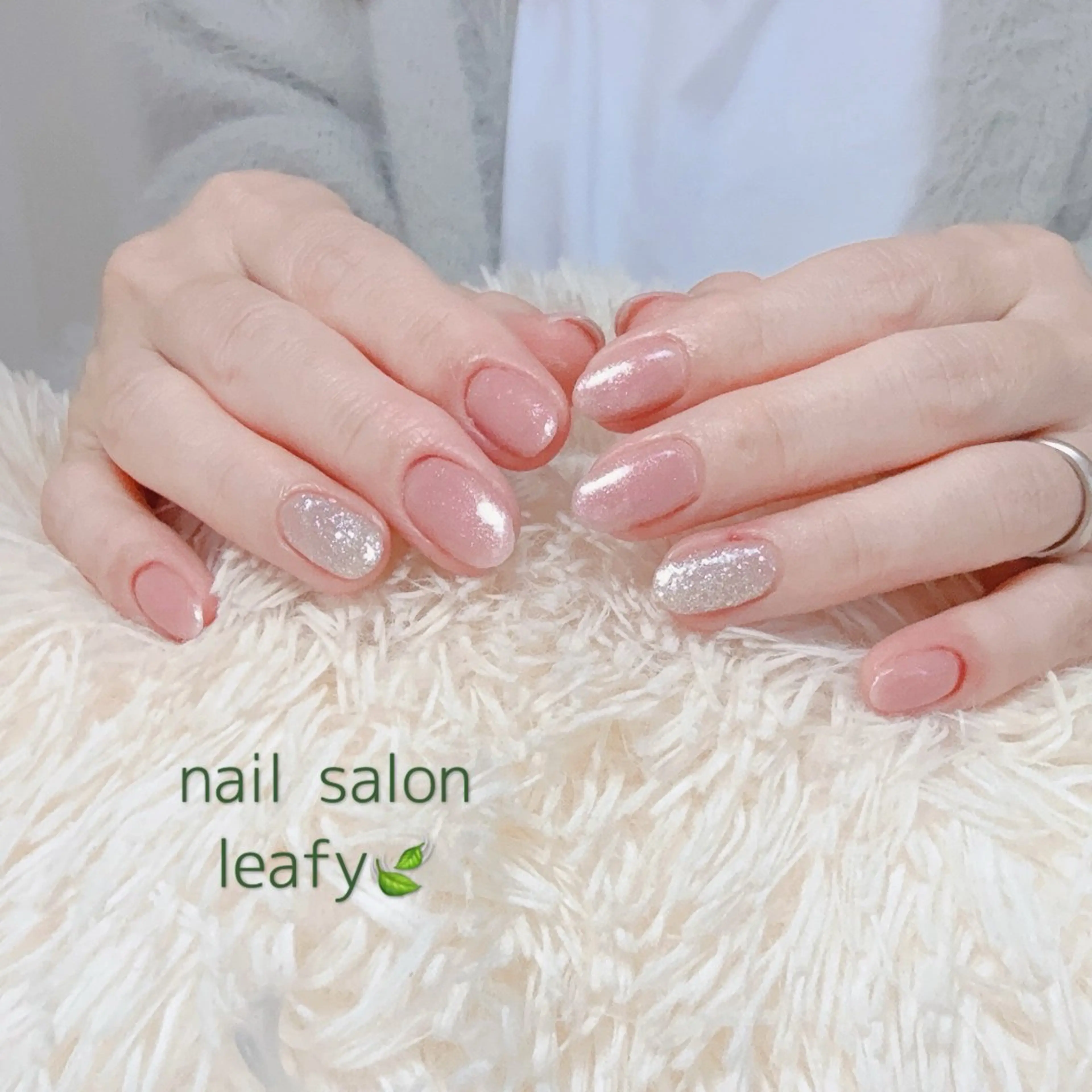 ネイル ワンカラーネイル 春ネイル ハンドネイル ネイルサロン leafyのネイルデザイン