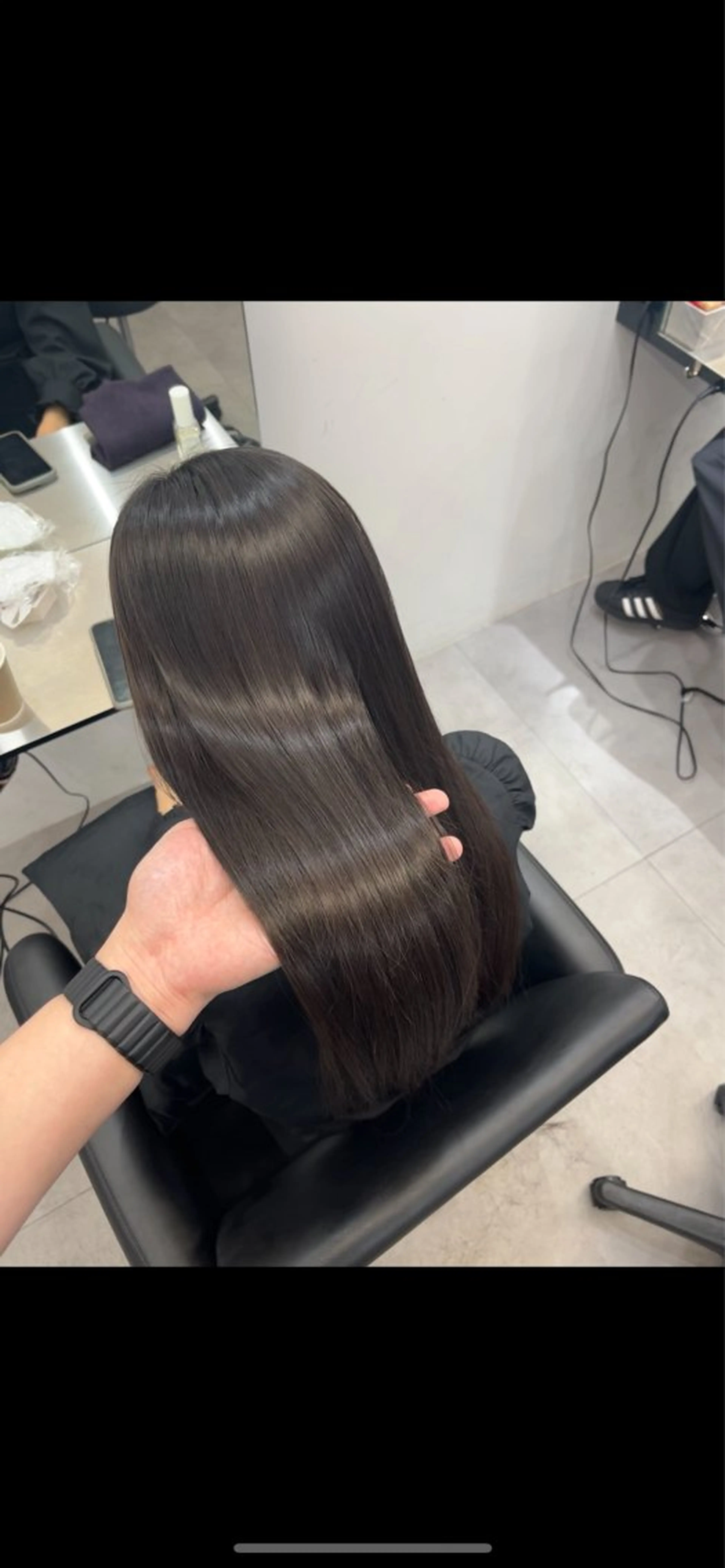 セミロング カット 縮毛矯正 トリートメント 【髪質改善】縮毛矯正 /core梅田/西尾のヘアスタイル