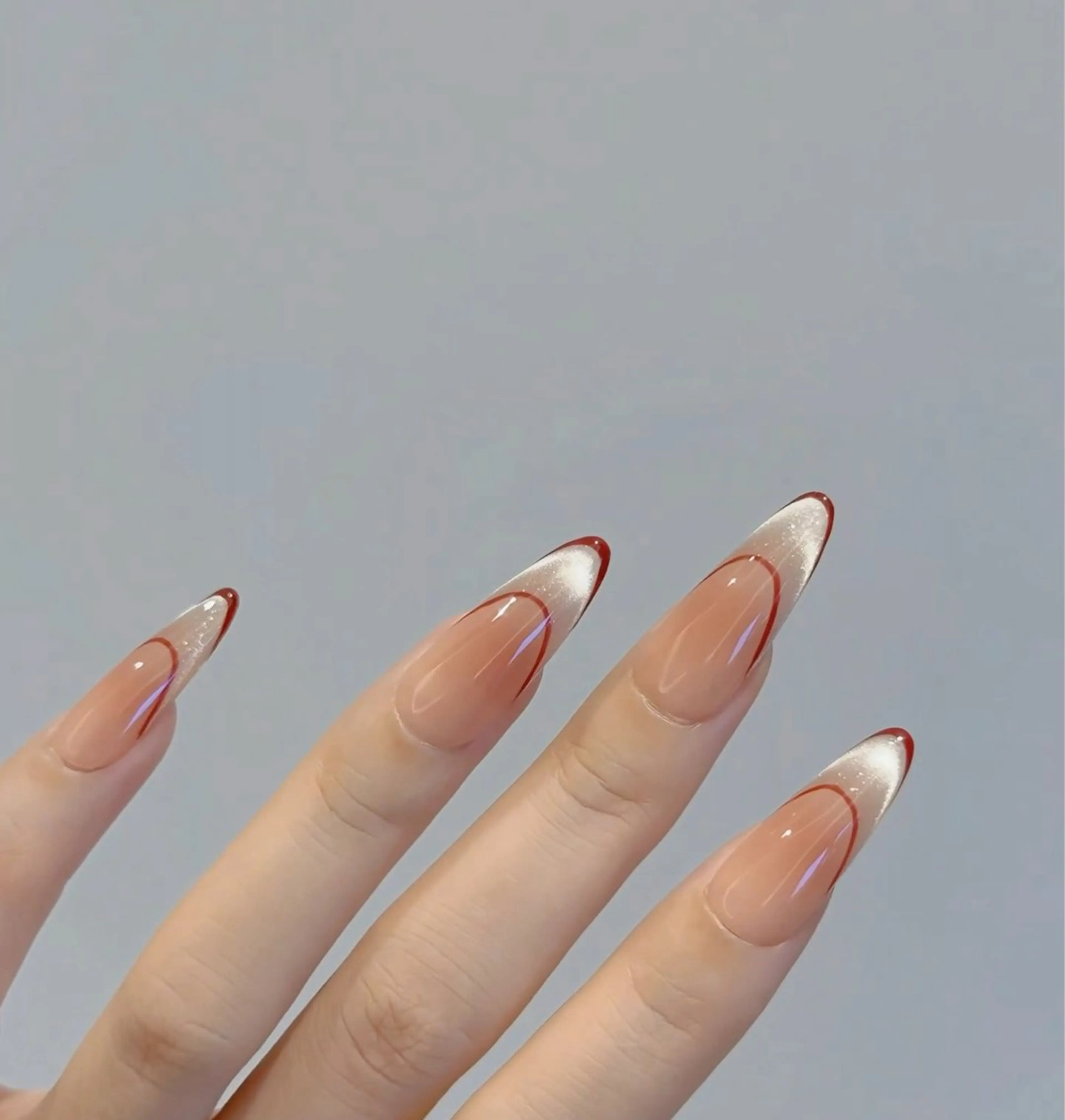 ネイル オーロラネイル フラワーネイル フットネイル フレンチネイル ジェルネイル ハンドネイル 長さだし専門 ありさのネイルデザイン