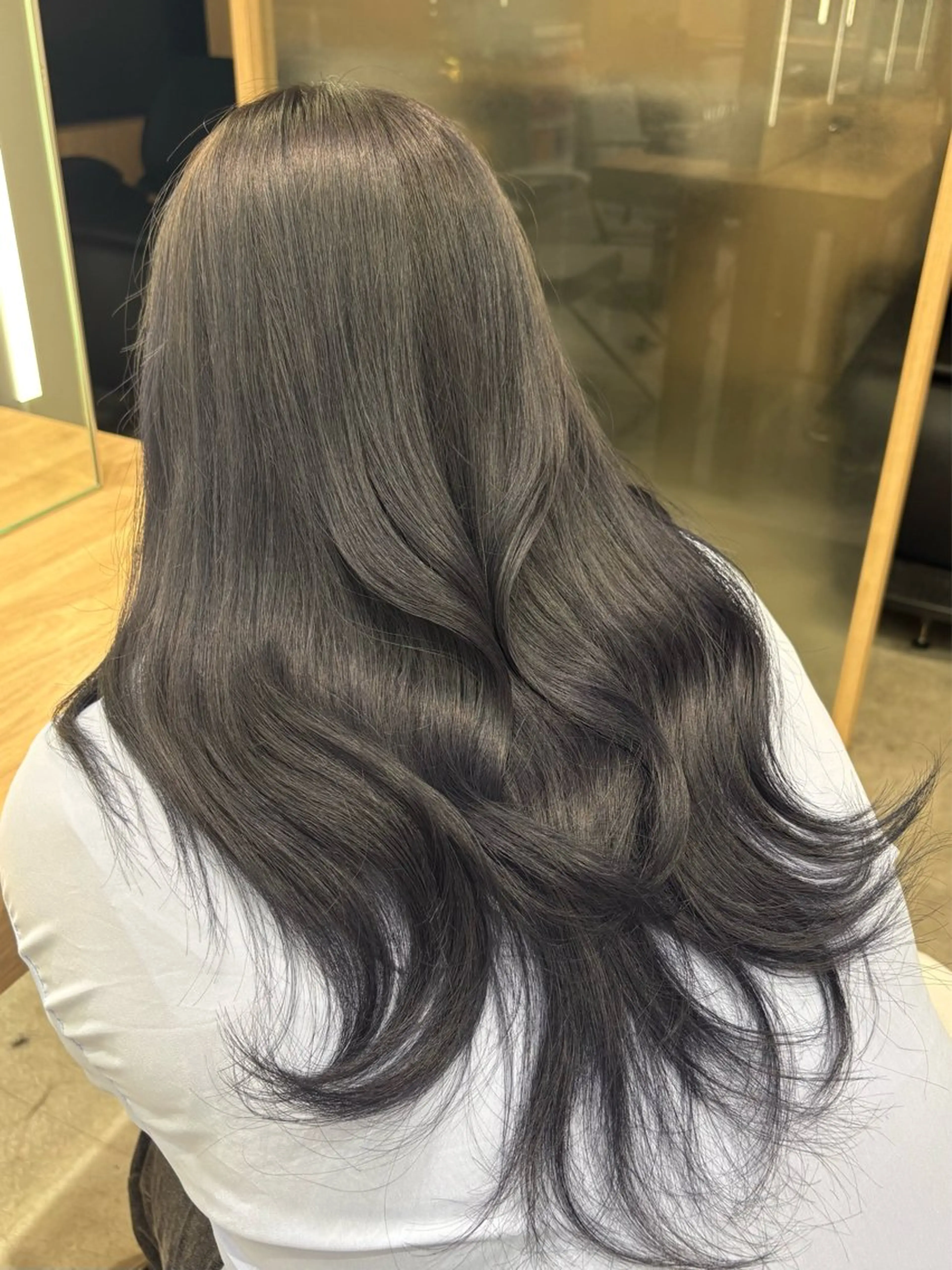 ロング ヘアカラー トリートメント ブリーチなしカラー/ 縮毛矯正🍓kaeのヘアスタイル