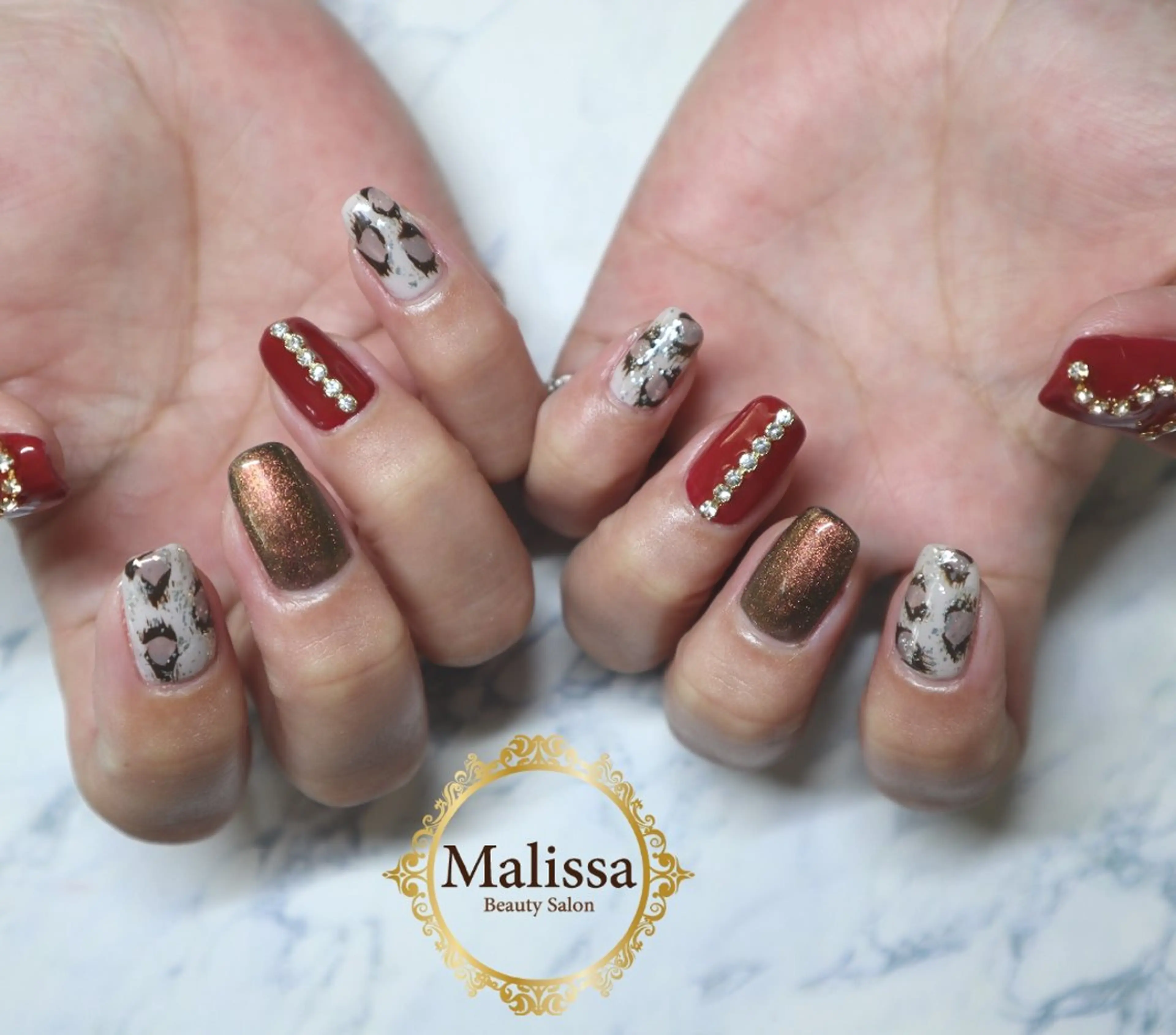 ネイル アニマル柄 マグネットネイル Beauty Salon Malissa所属・Malissa　 スカルプ&深爪歓迎◎のネイルデザイン