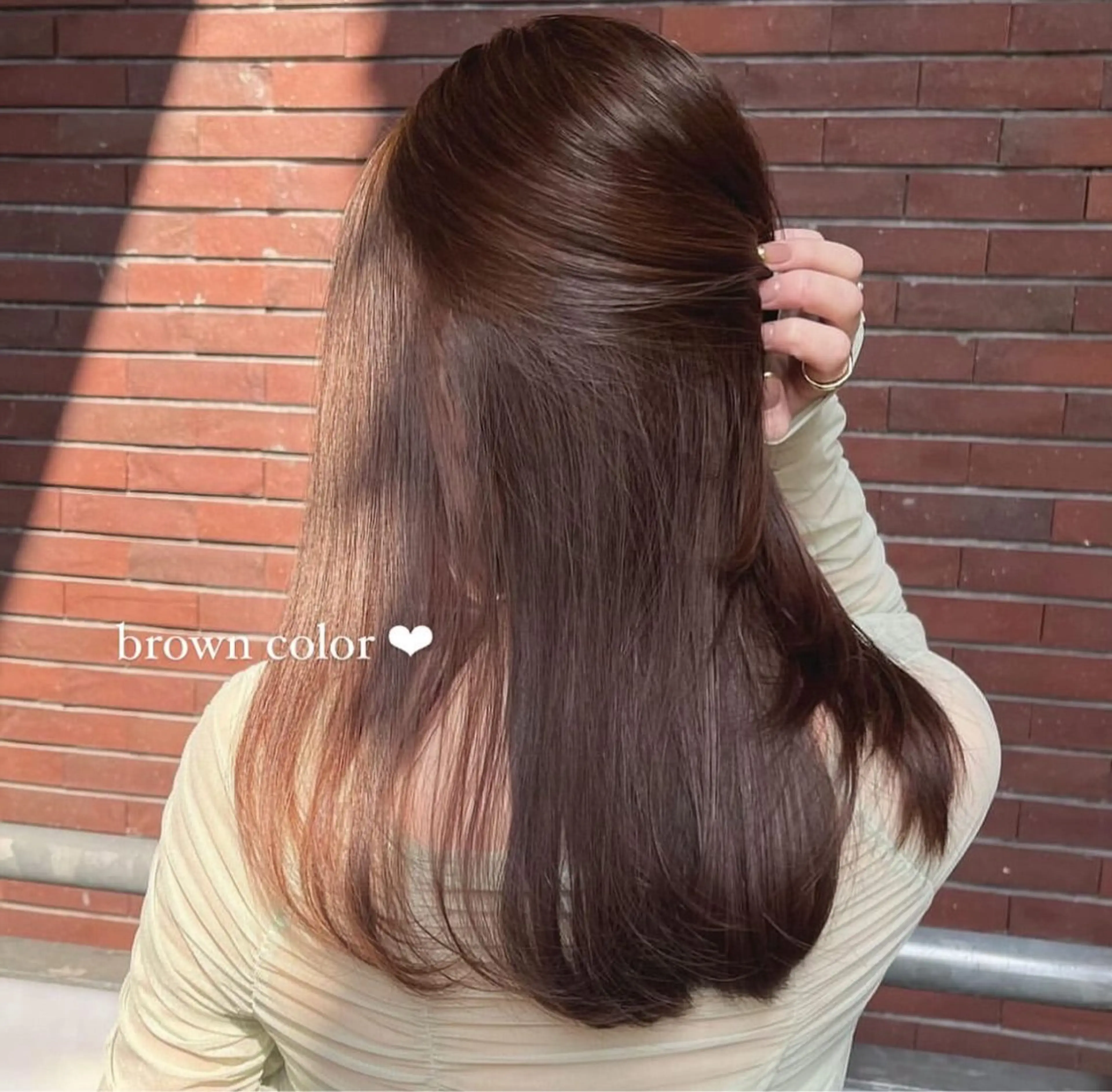 ロング カラー ブラウンカラー カット ヘアカラー トリートメント ナツミ/透明感カラー /酸性ストレートのヘアスタイル