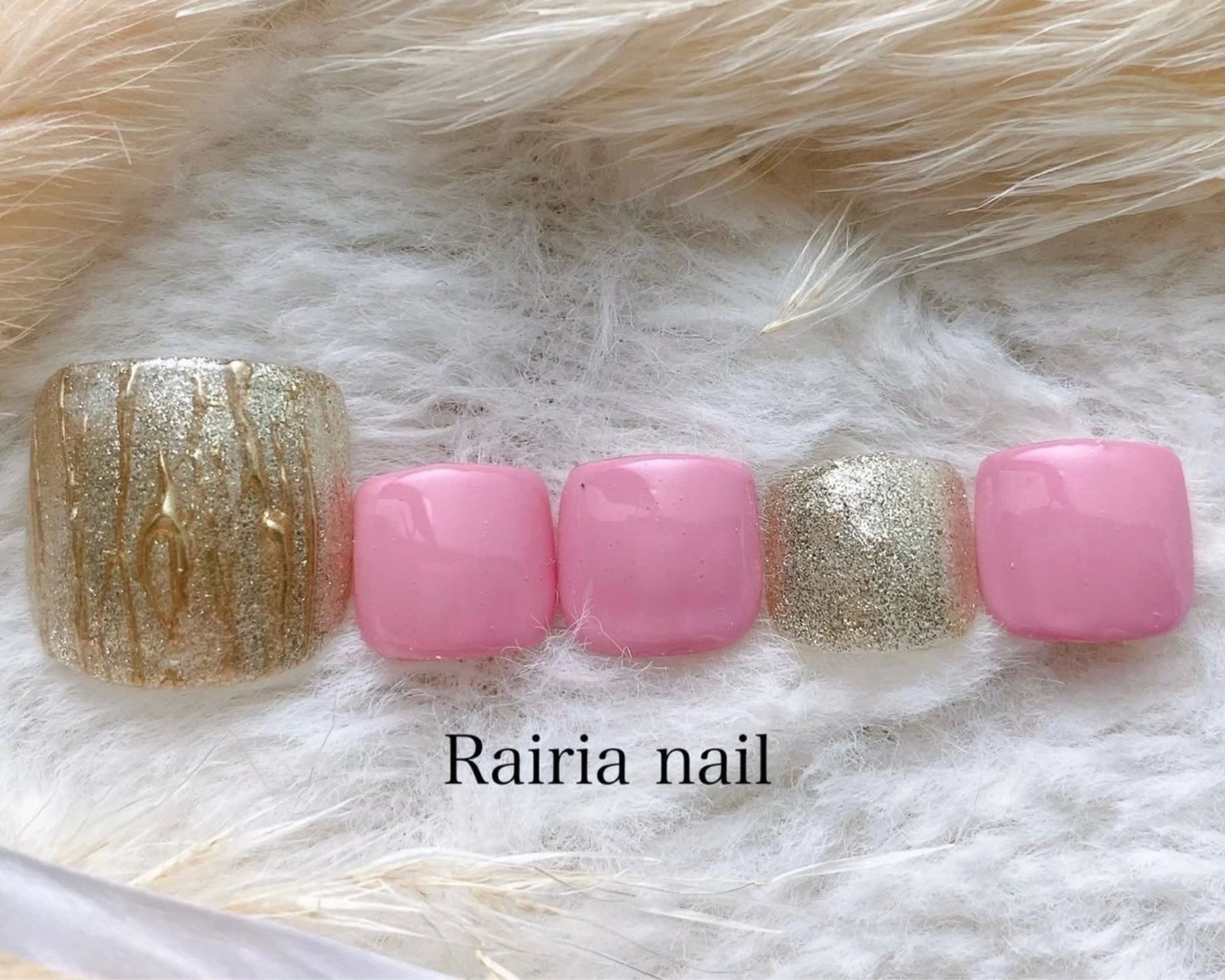 ネイル フットネイル ジェルネイル 持ち込み パラジェル Rairia Kanonのネイルデザイン