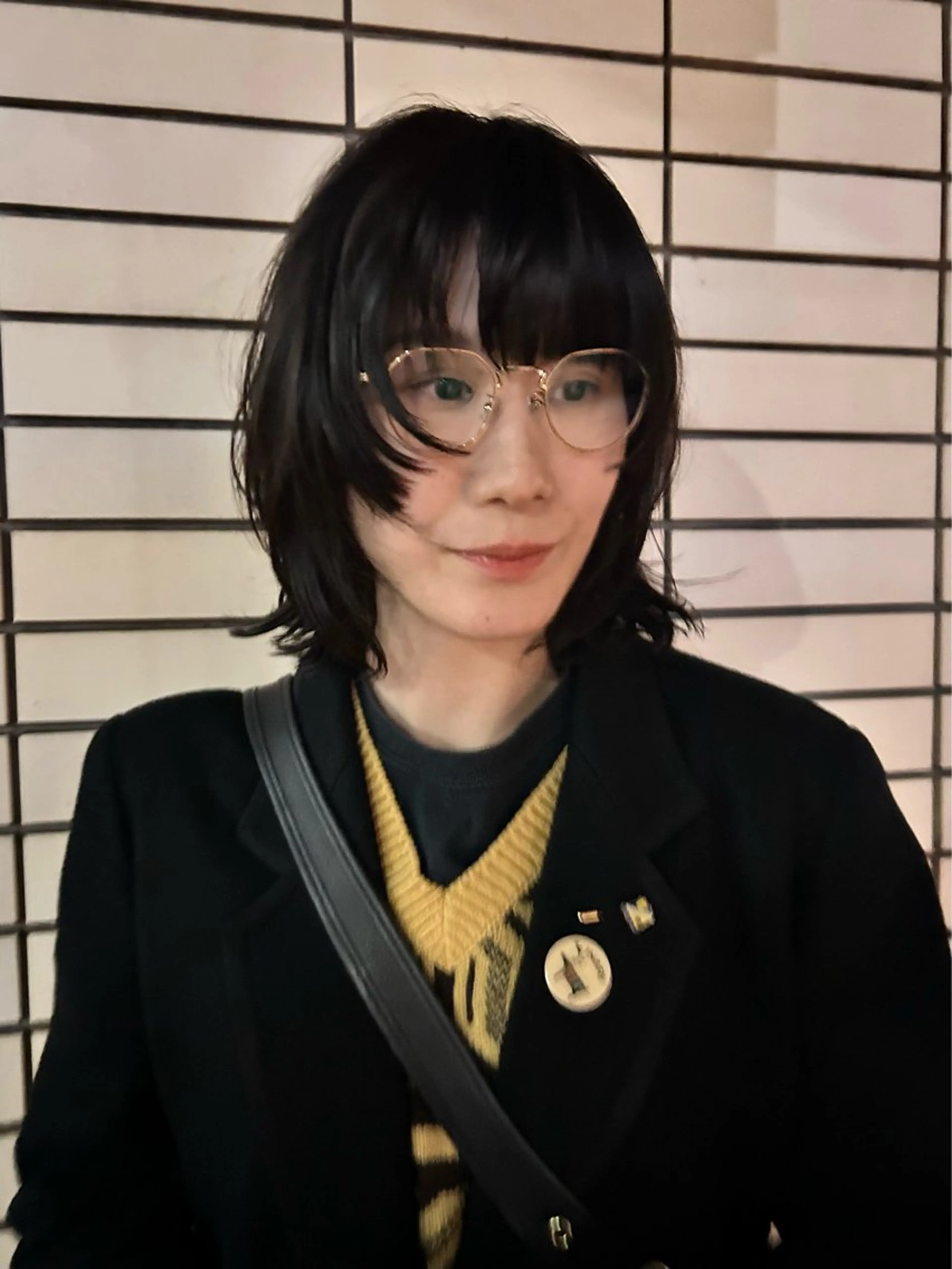 ミディアム カラー パーマ デザインカット/ パーマ/nanaのヘアスタイル