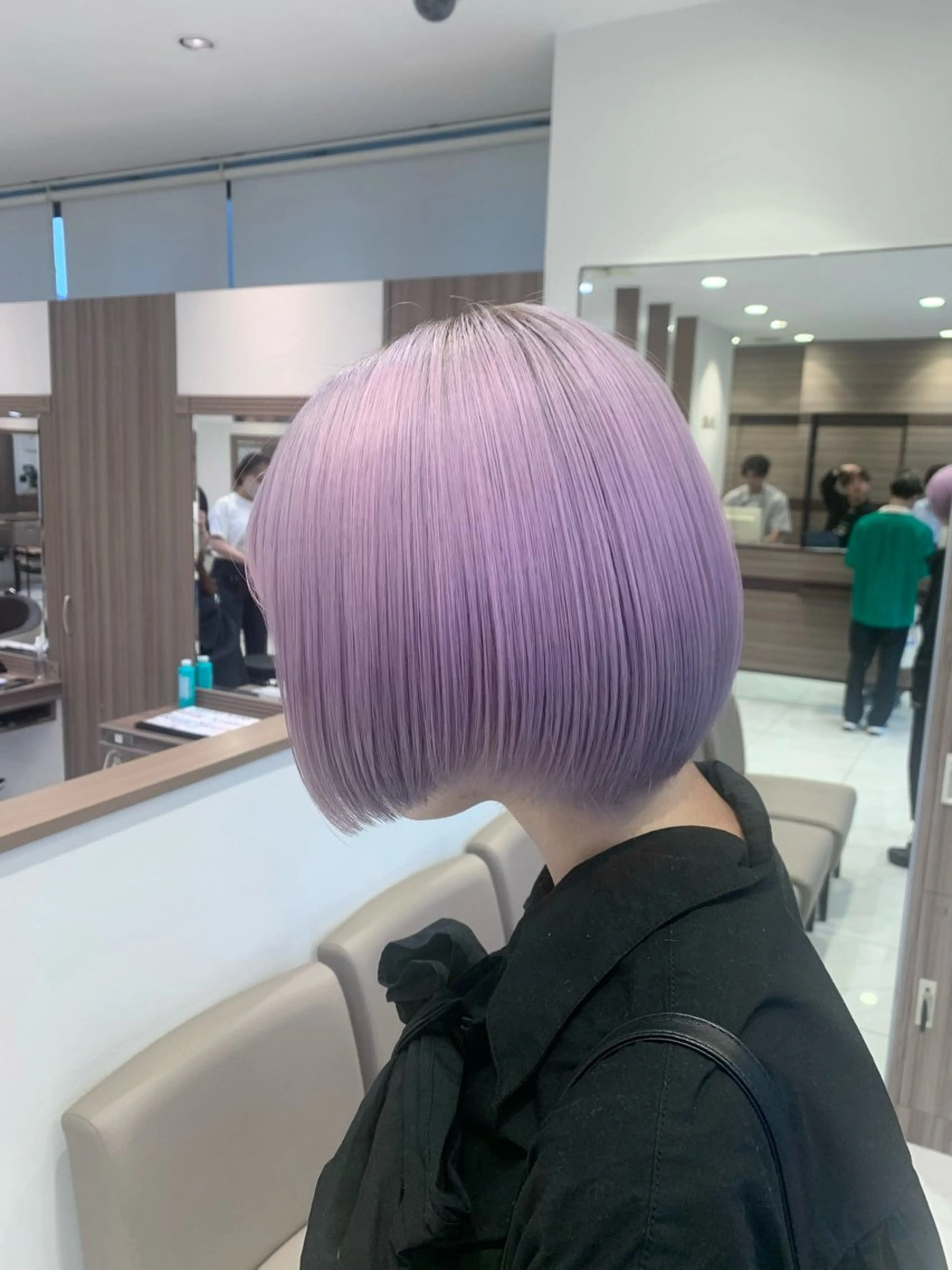 ショート カラー ヘアカラー トリートメント 前髪クロスパーマ /美髪矯正/和田優海のヘアスタイル
