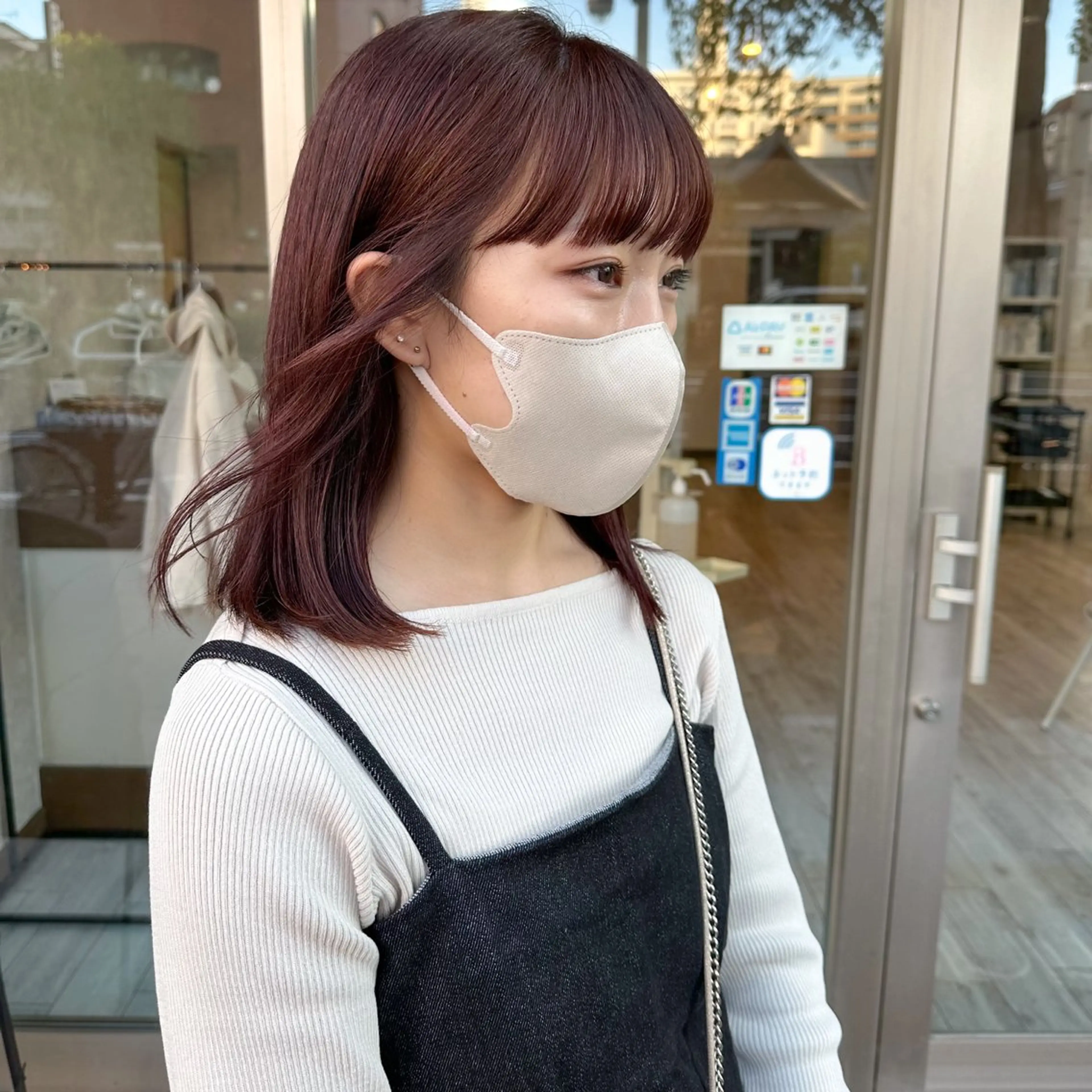 ミディアム カラー ブラウンカラー カット ヘアカラー トリートメント 高橋 みく/ minim 暖色のヘアスタイル