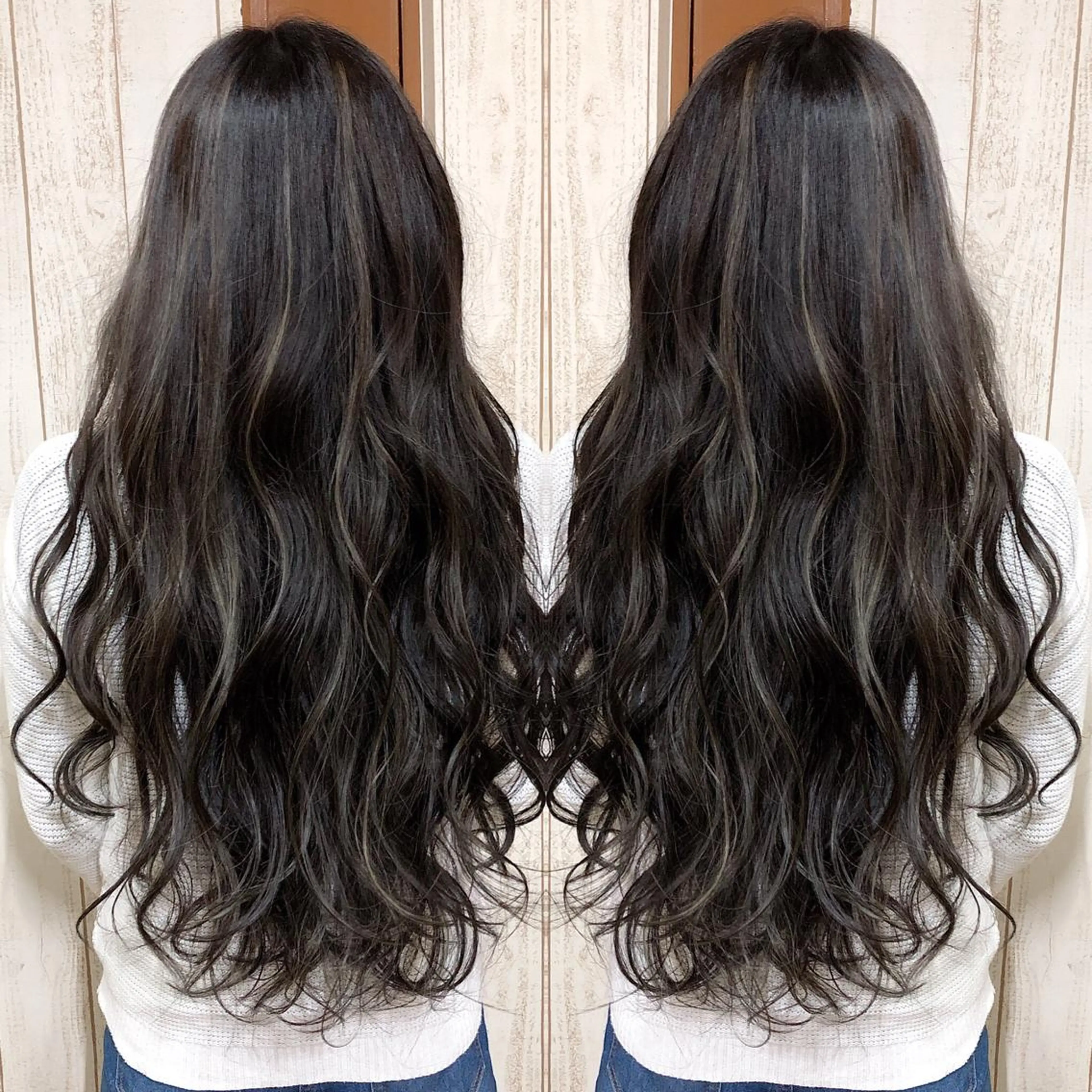 ロング カラー kr2s アメ村のヘアスタイル