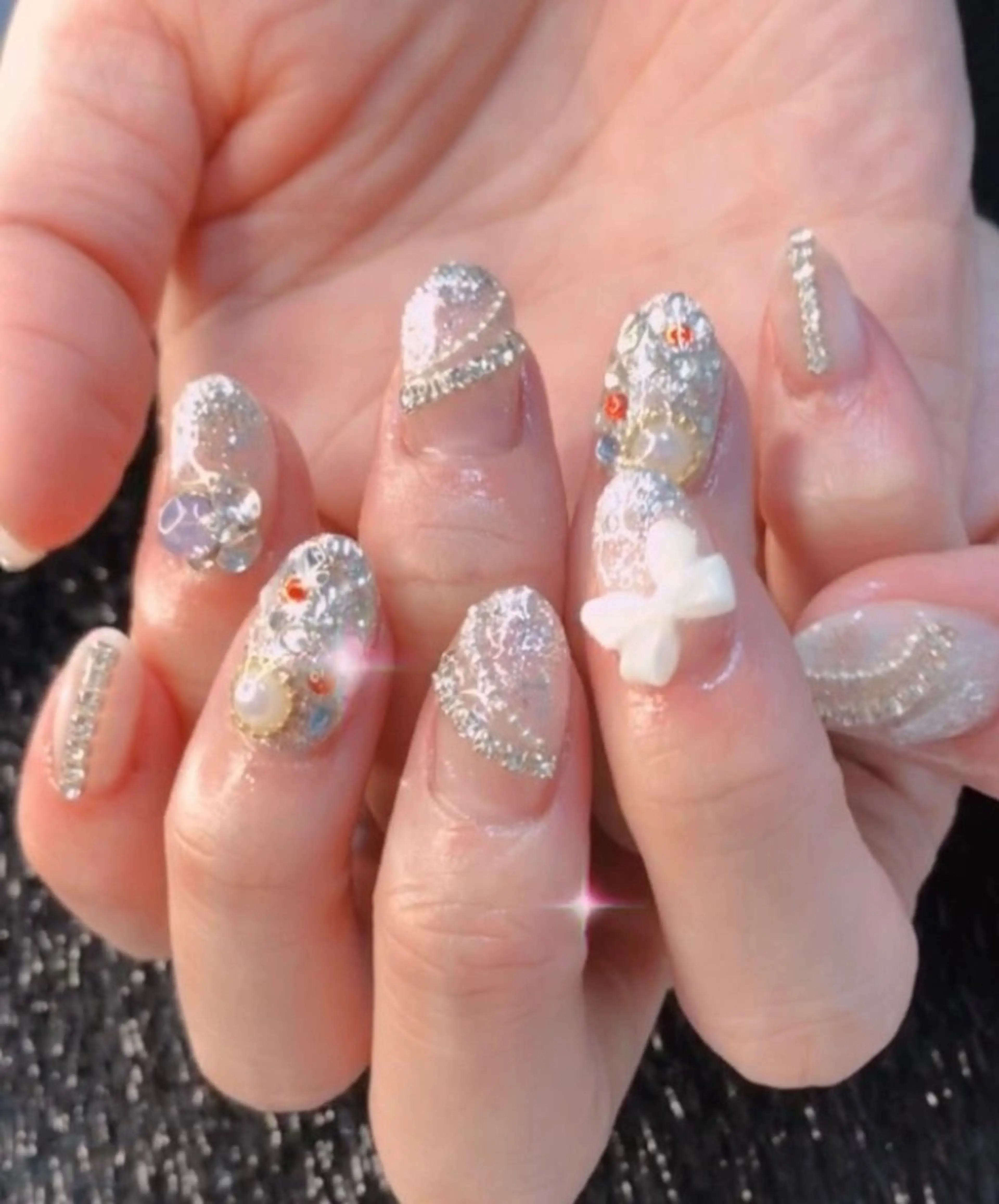 ネイル フレンチネイル ジェルネイル ガラスフレンチ 韓国ネイル マグネットネイル ハンドネイル ハンドケア 大門浜松町 ネイルのネイルデザイン