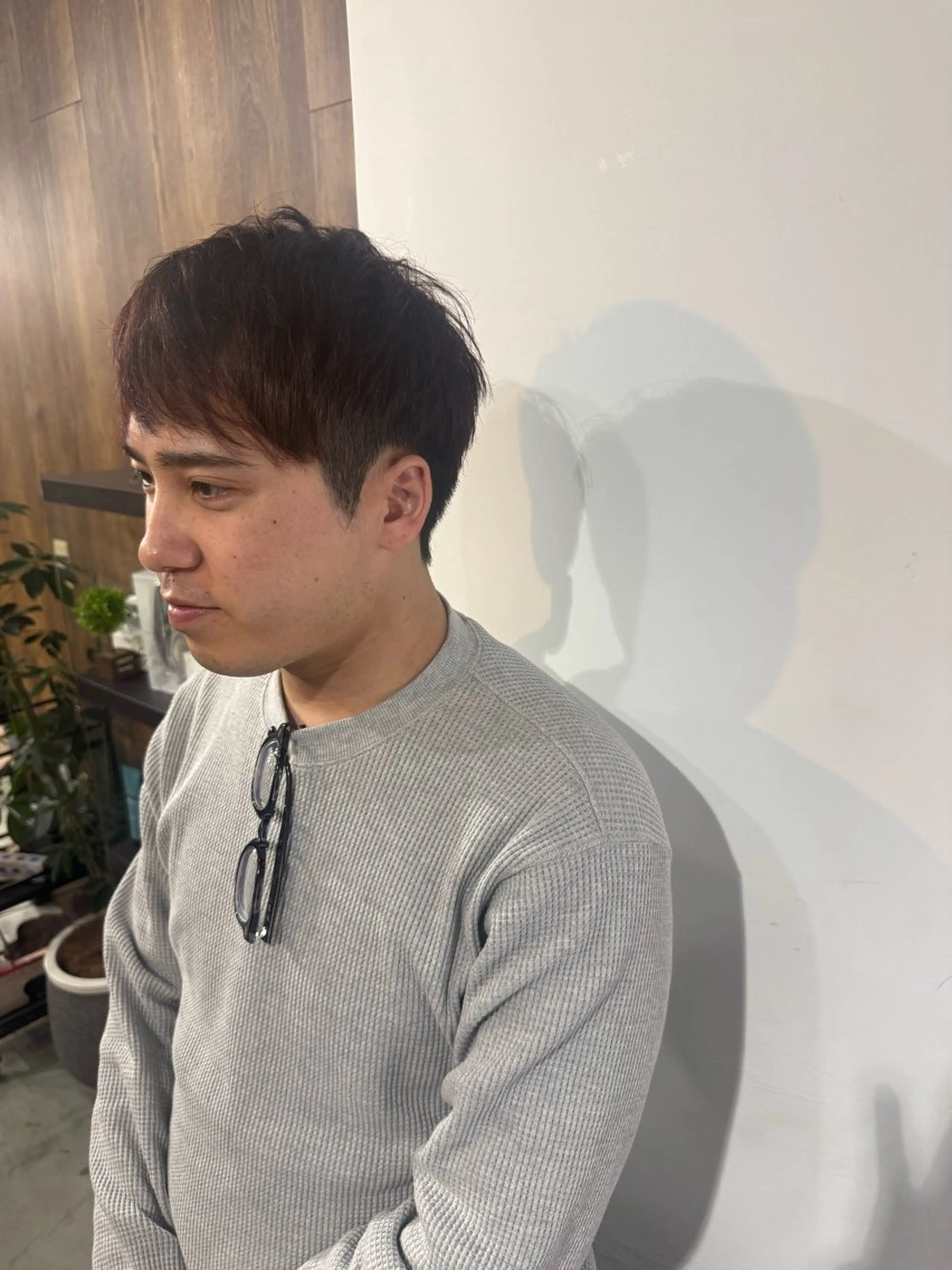 メンズカット+ワンカラーの写真