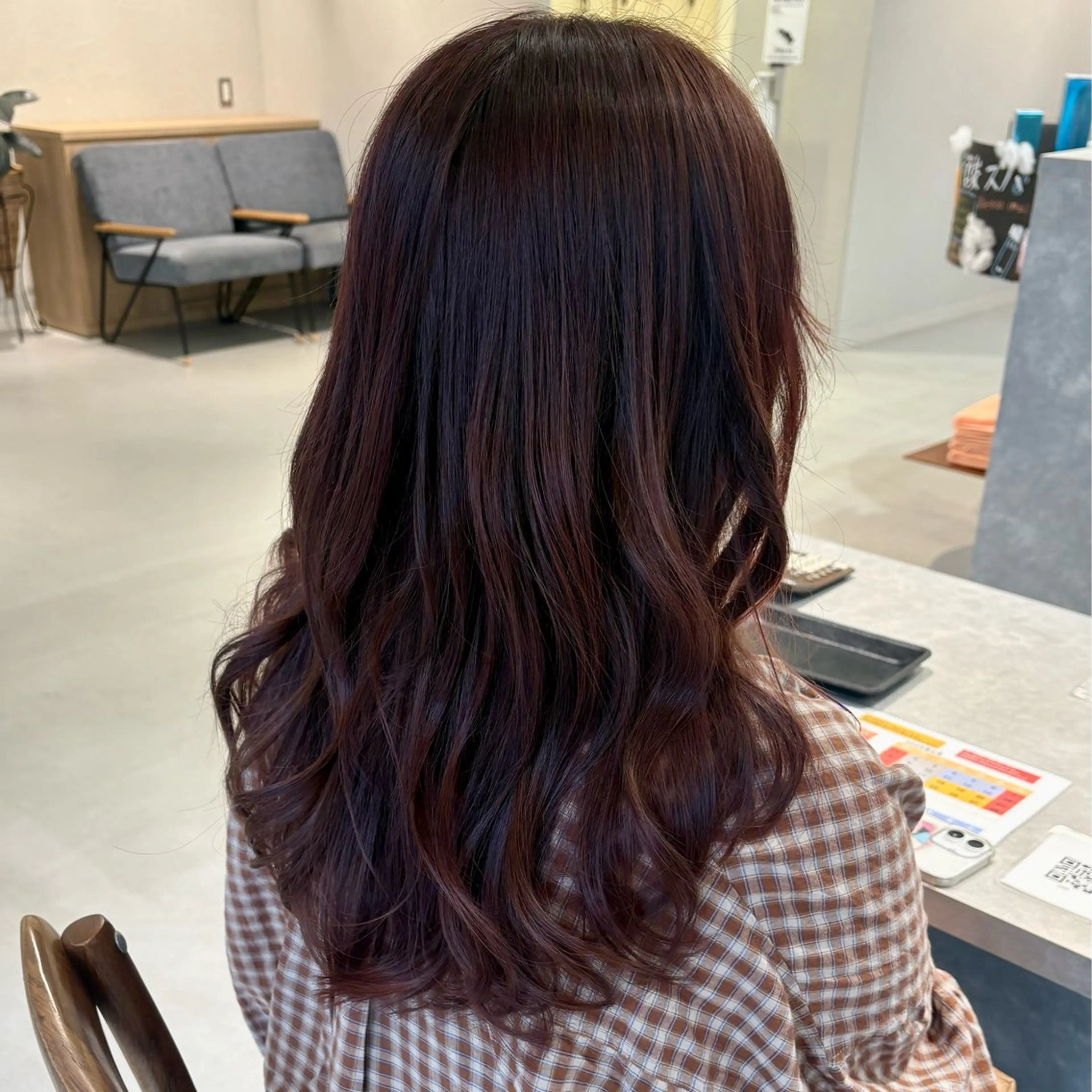 ミディアム カラー カット ヘアカラー トリートメント ヘッドスパ 松下 弥来のヘアスタイル