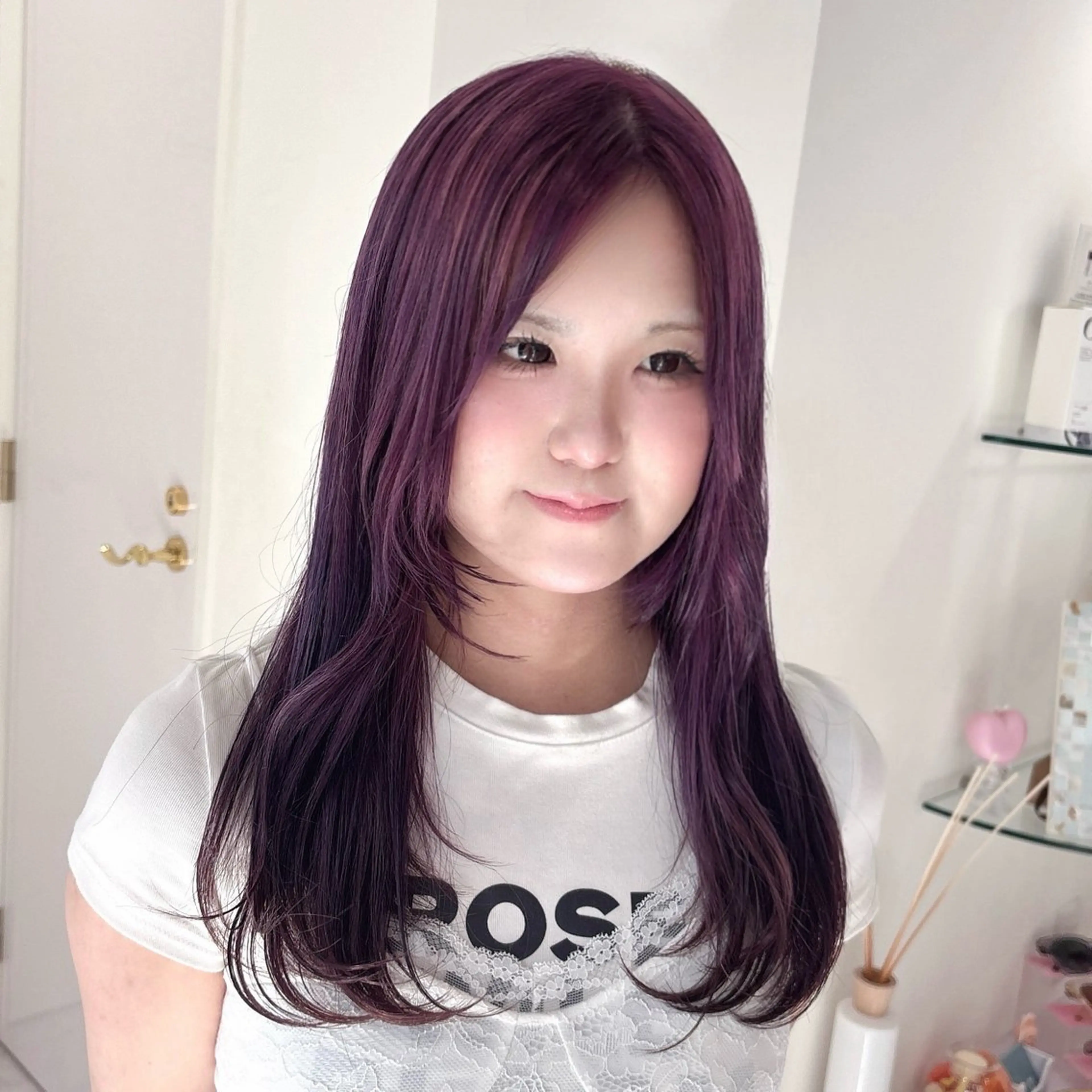 ロング カラー ブリーチ 透明感カラー グラデーションカラー ラベンダーカラー トリートメント ヘアカラー Ayu🍯/名駅/ ハイトーン/ヘアメのヘアスタイル