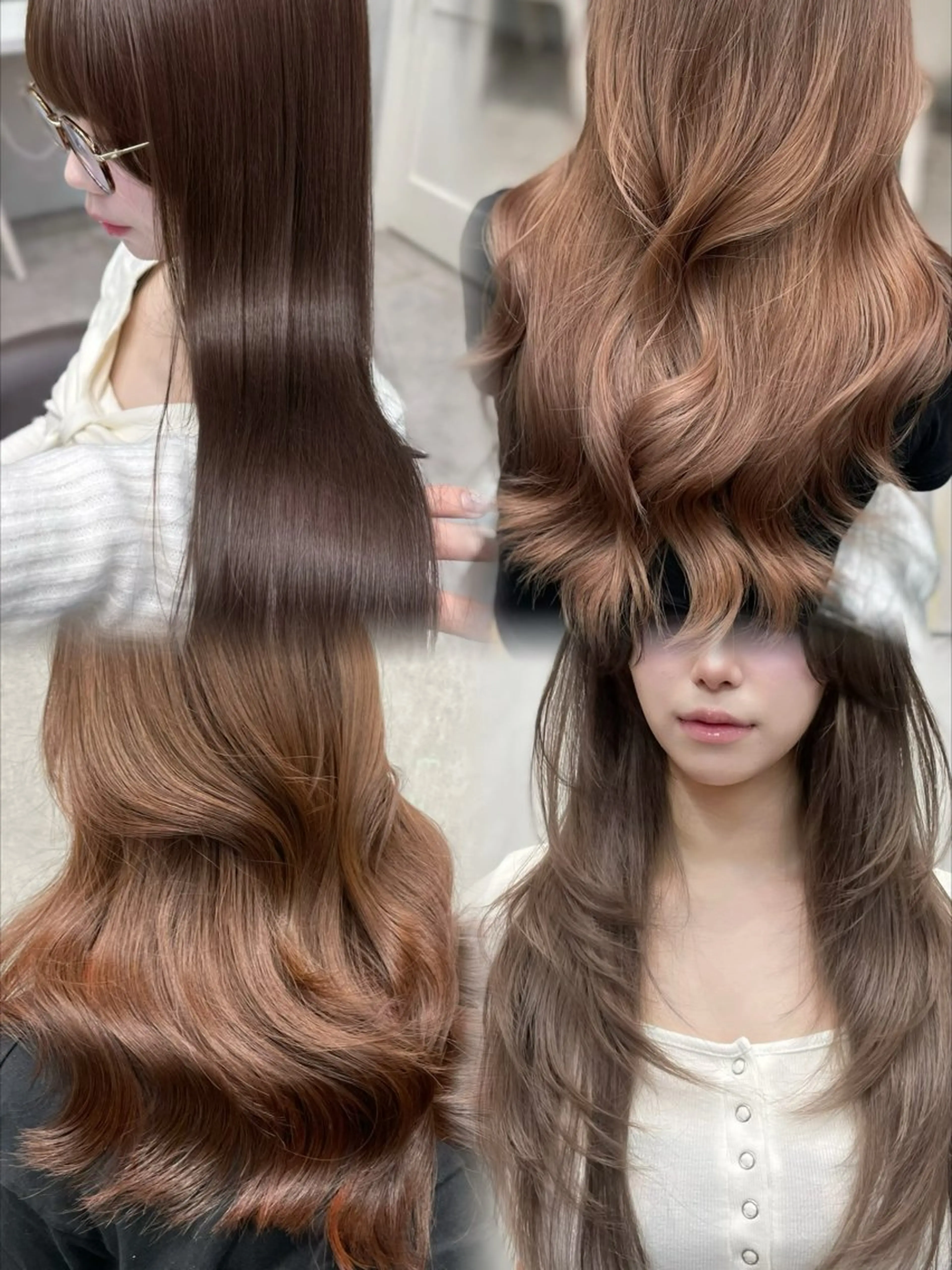 ロング ヘアカラー MOE 福岡韓国ヘア✧︎のヘアスタイル