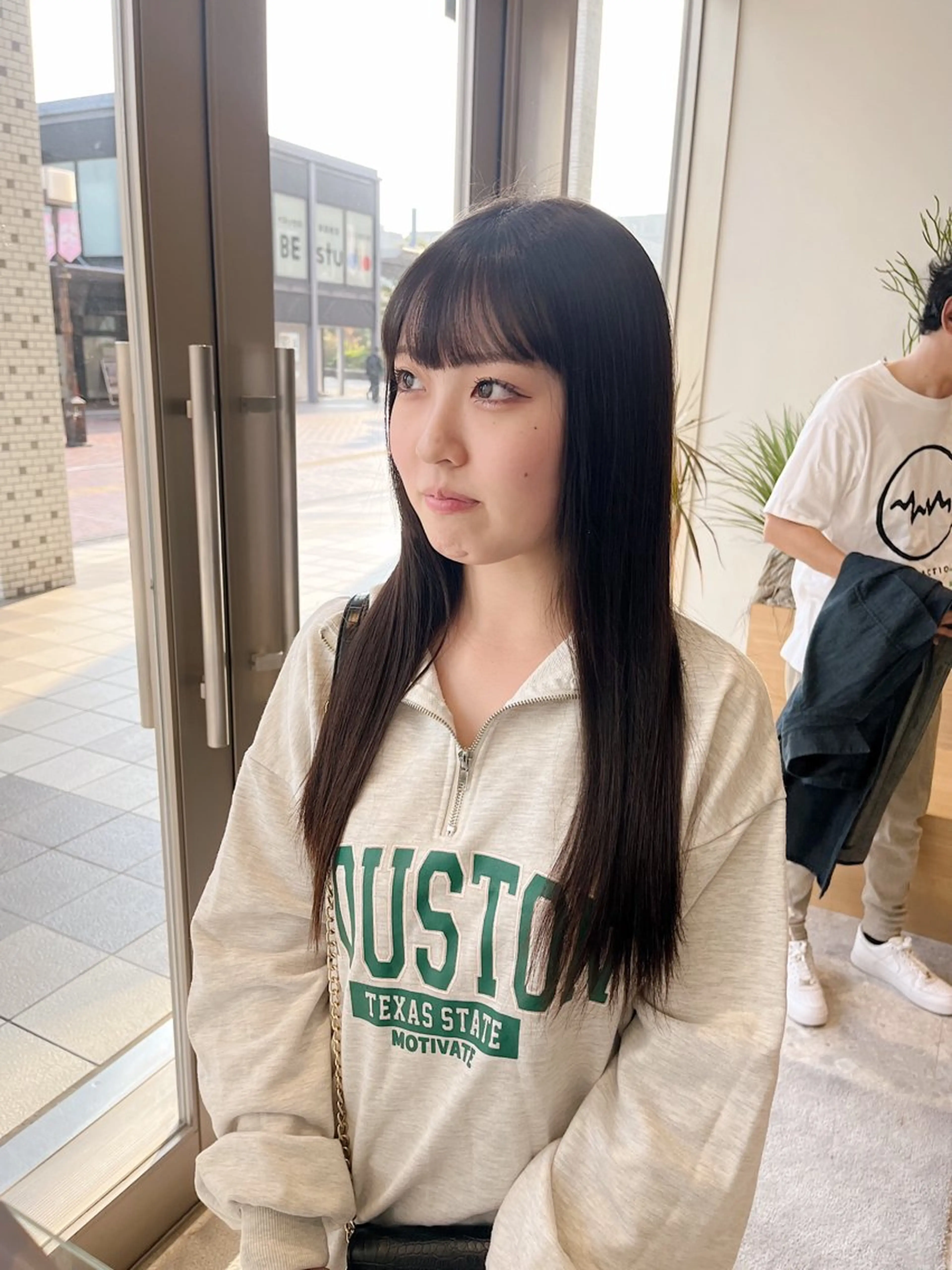 ロング ニュアンスパーマ 曲がる縮毛矯正　爲石のヘアスタイル
