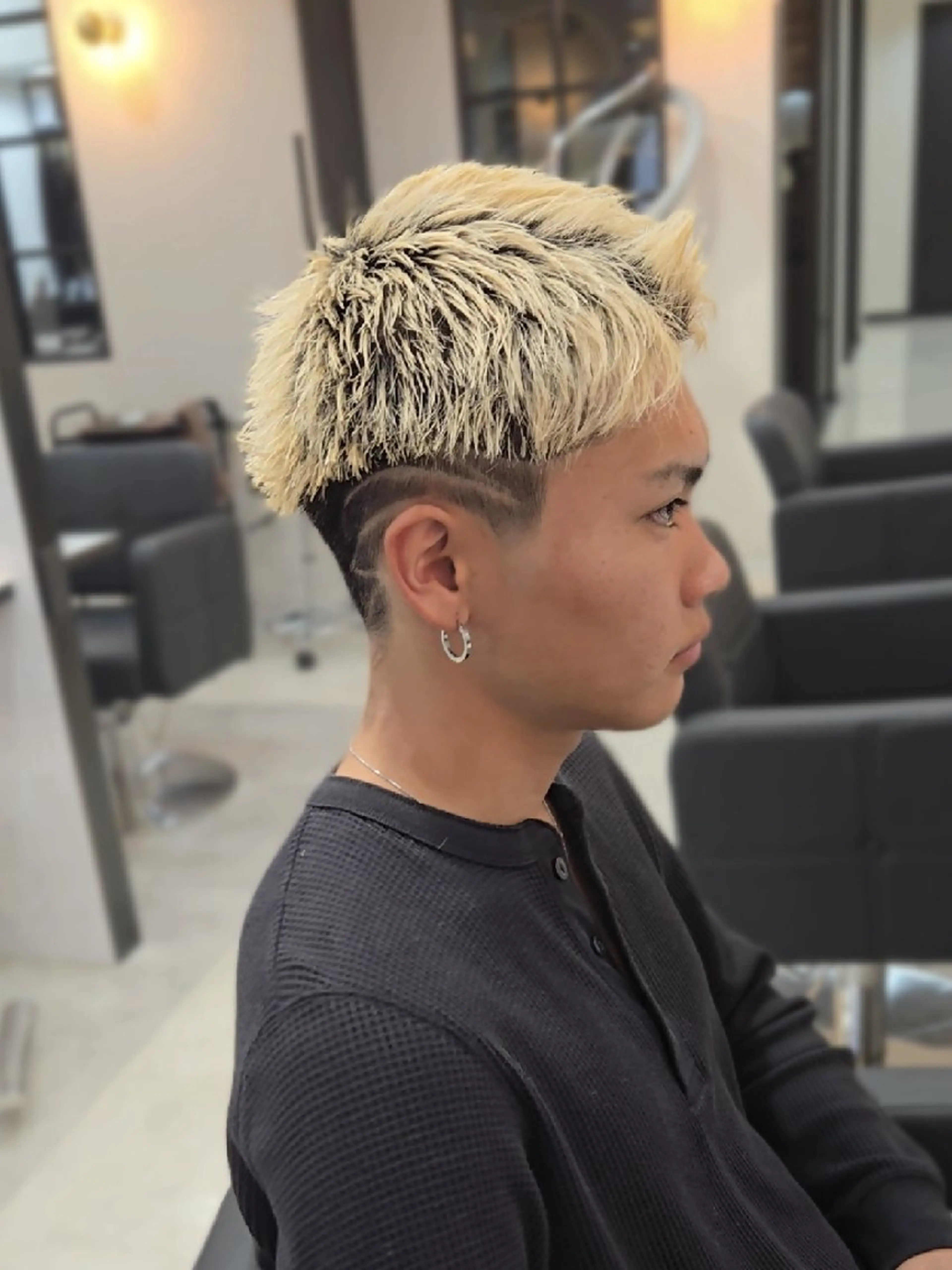 メンズ ショート カット ヘアセット Lapis 名古屋駅前店所属・LEN名古屋/パーマ メンズ特化美容師のヘアスタイル