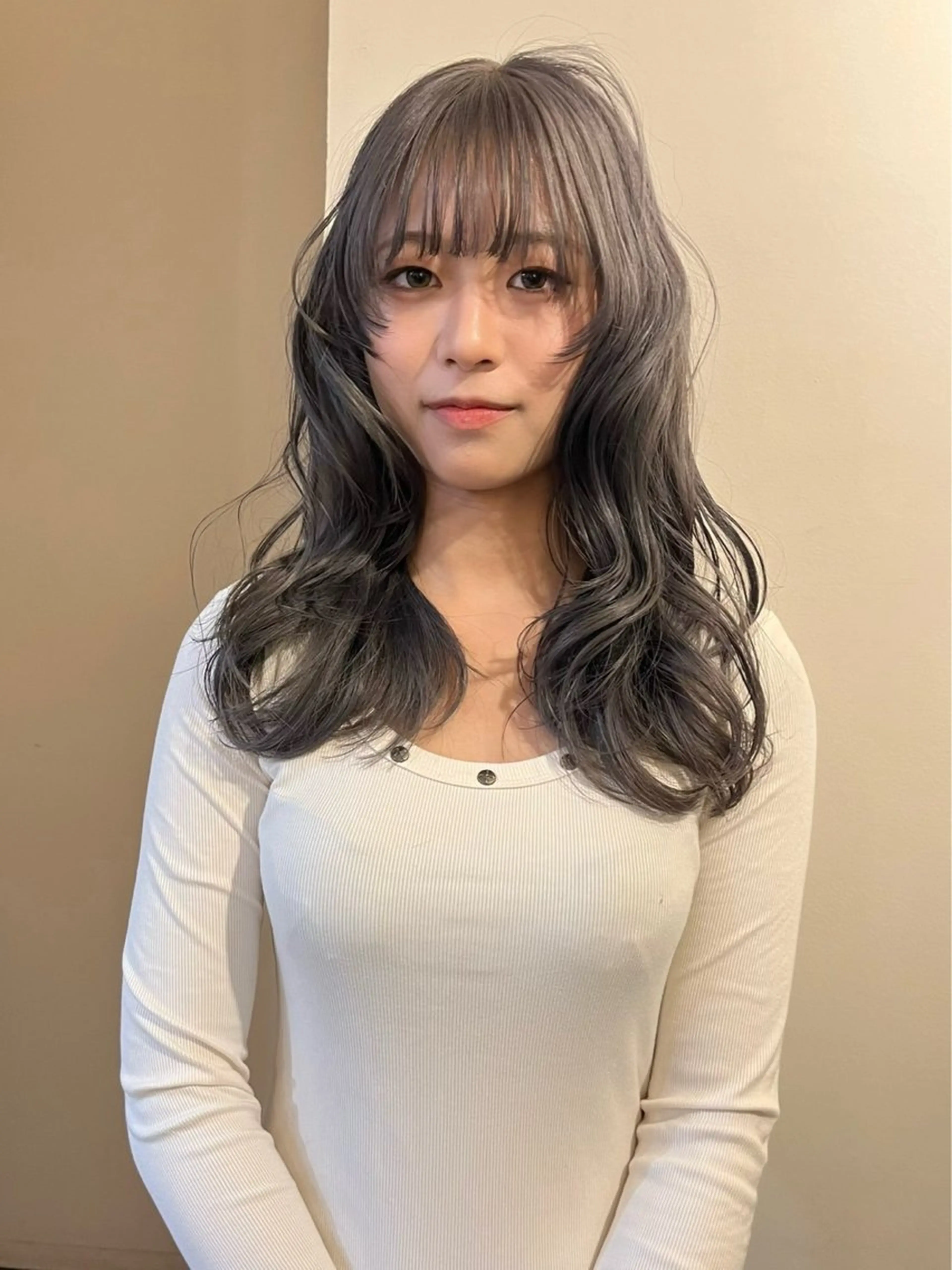 ロング カラー ブリーチ 似合わせカット ヘアカラー Fuka 心斎橋美容室のヘアスタイル