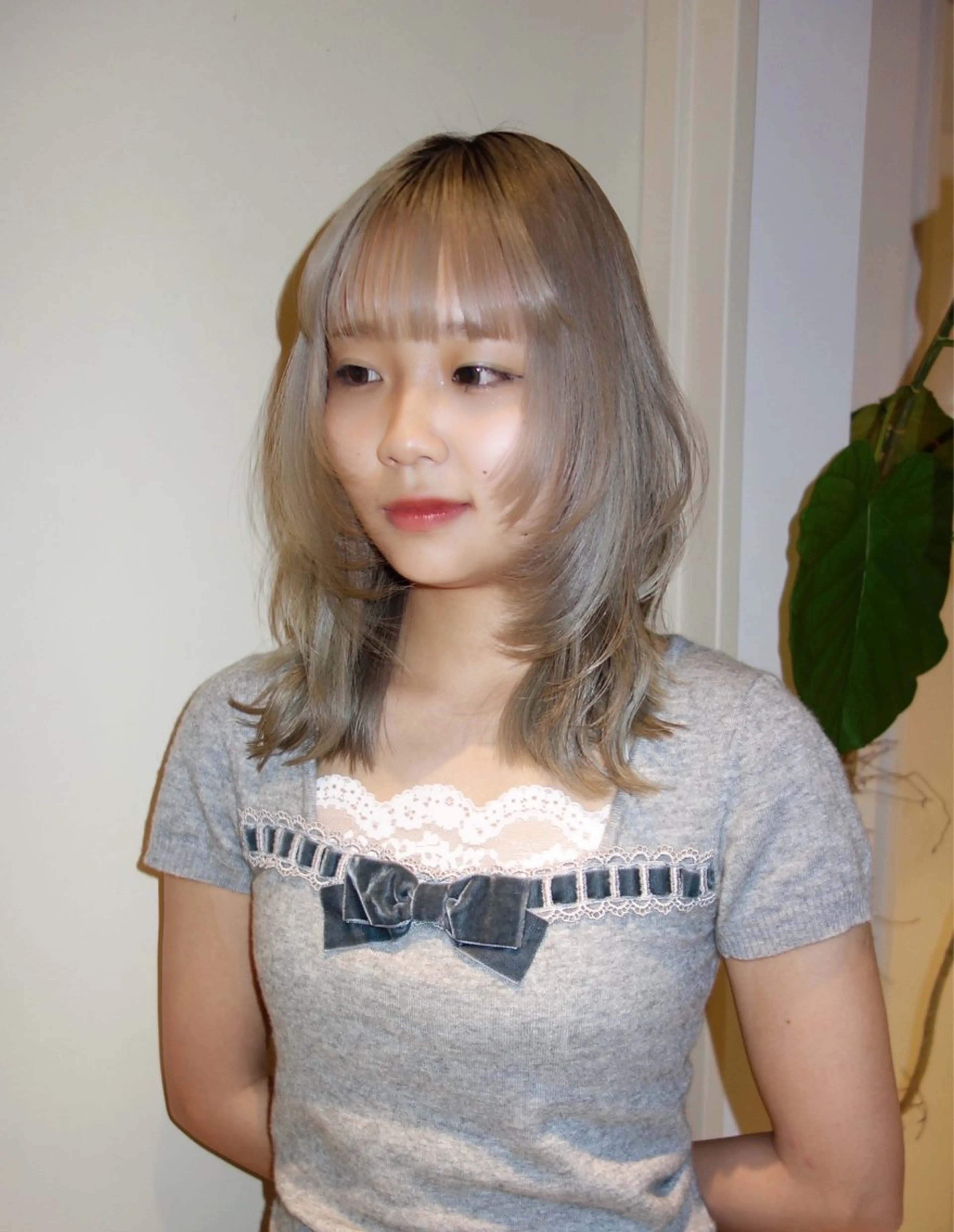 ロング レイヤーカット ロング 小顔カット clear of hair LiT店所属・及川 遥/レイヤー/ カットモデルのヘアスタイル