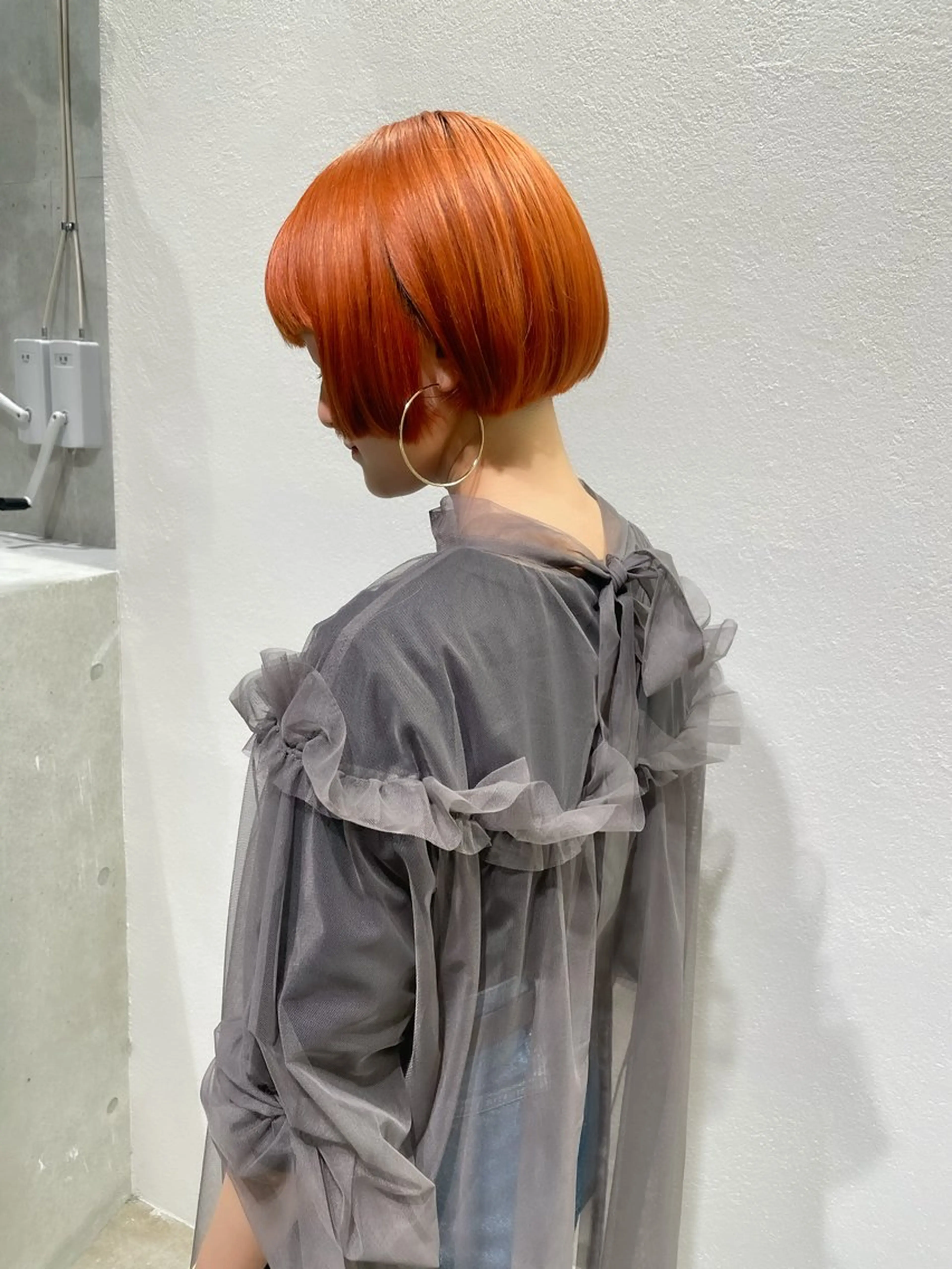 ショート カラー ヘアアレンジ ミニボブ/ブリーチ 🌈MISATOのヘアスタイル