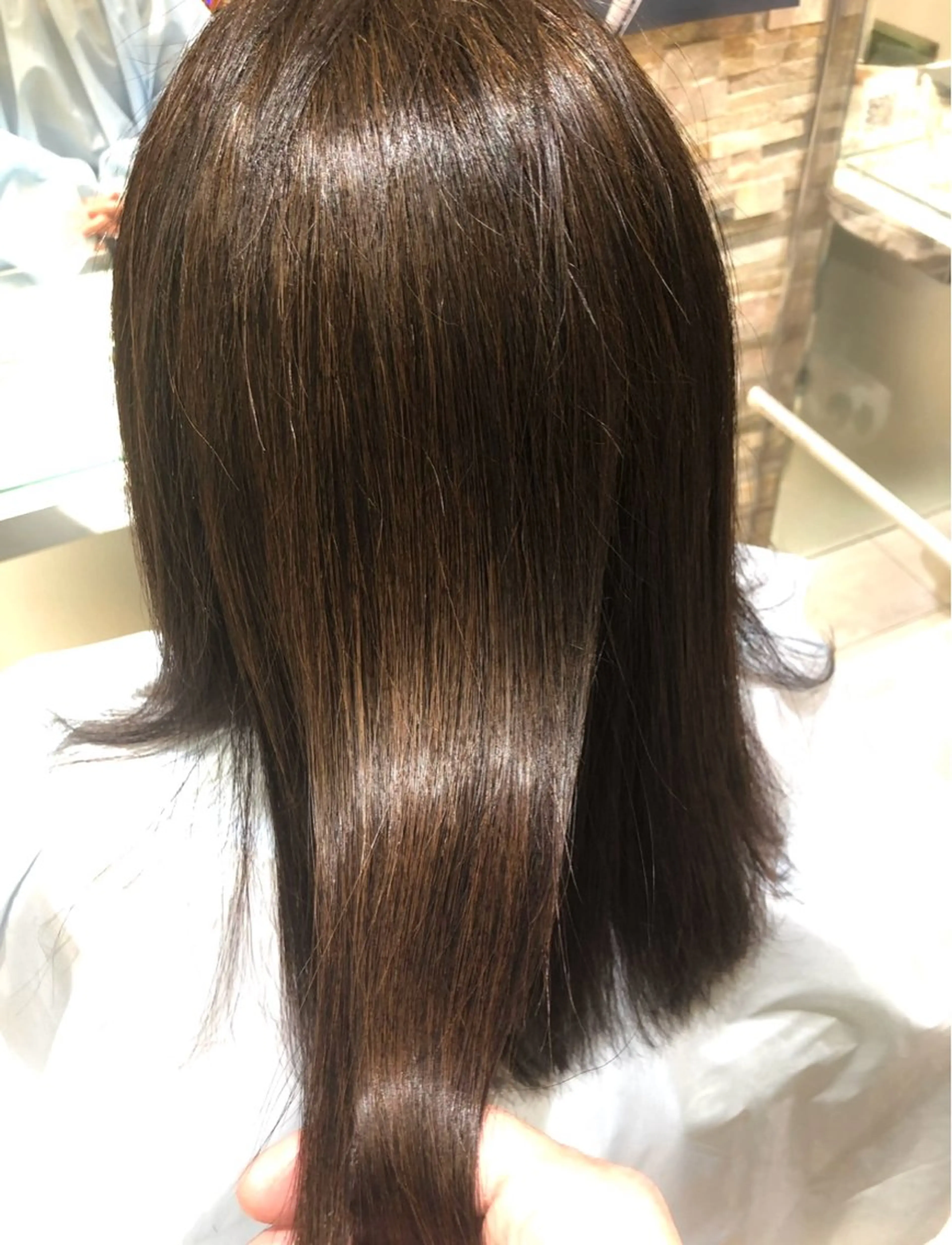 セミロング 酸性ストレート カット 縮毛矯正 酸性ストレート特化× 艶髪師/及川のヘアスタイル