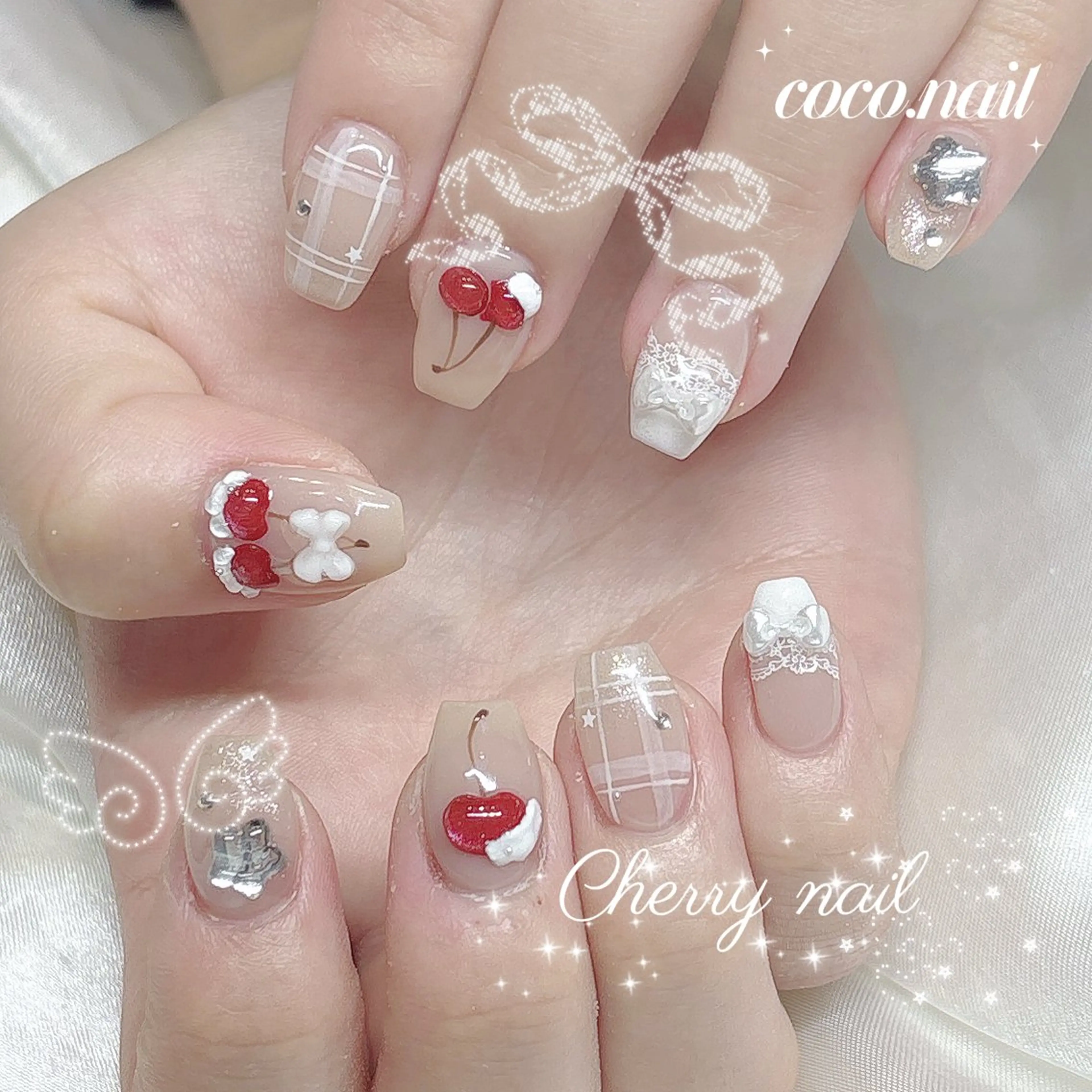 ネイル ハンドネイル coco.nail/ y2k/ワンホンのネイルデザイン