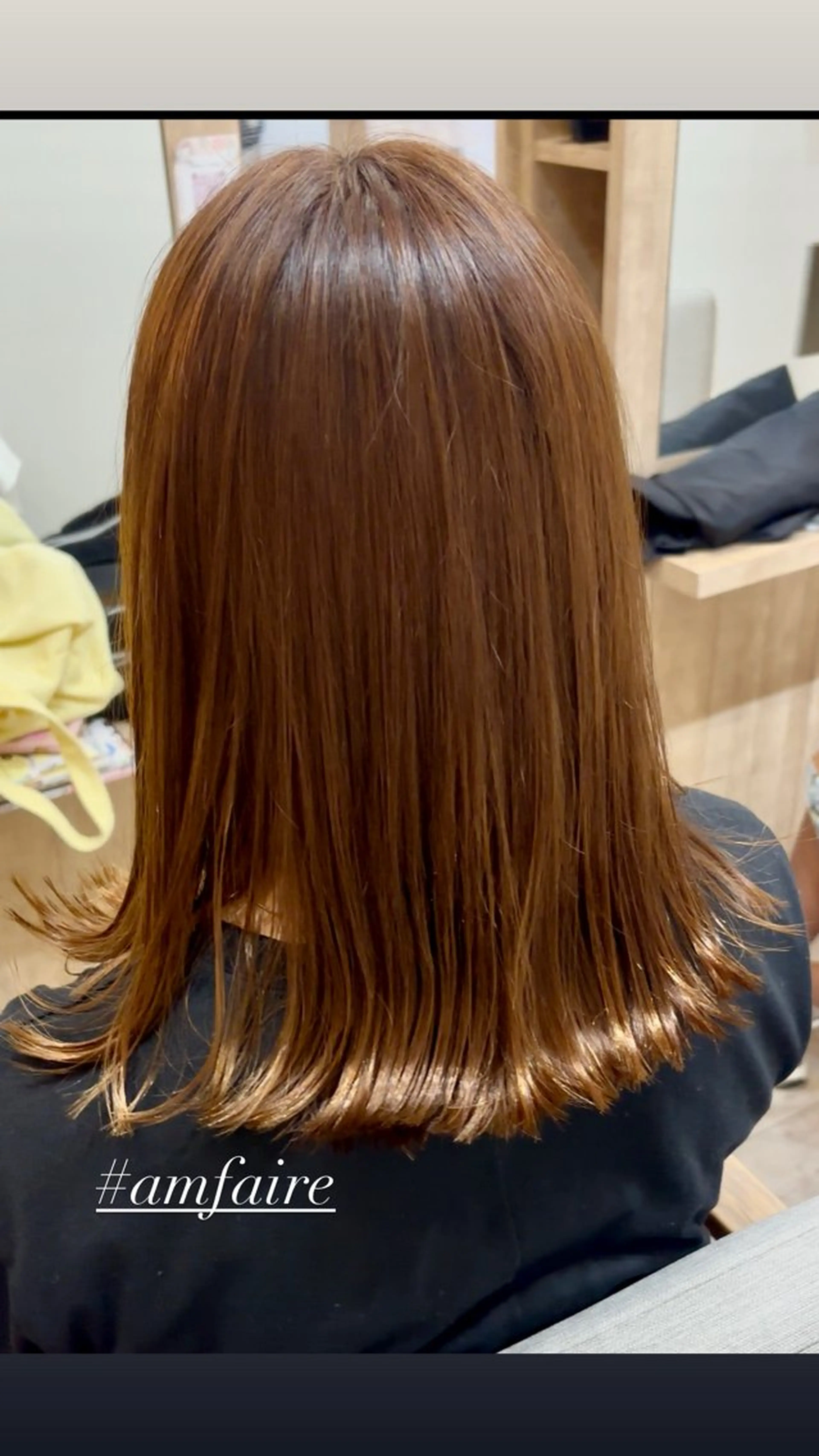 セミロング 縮毛矯正 トリートメント shimizu .のヘアスタイル