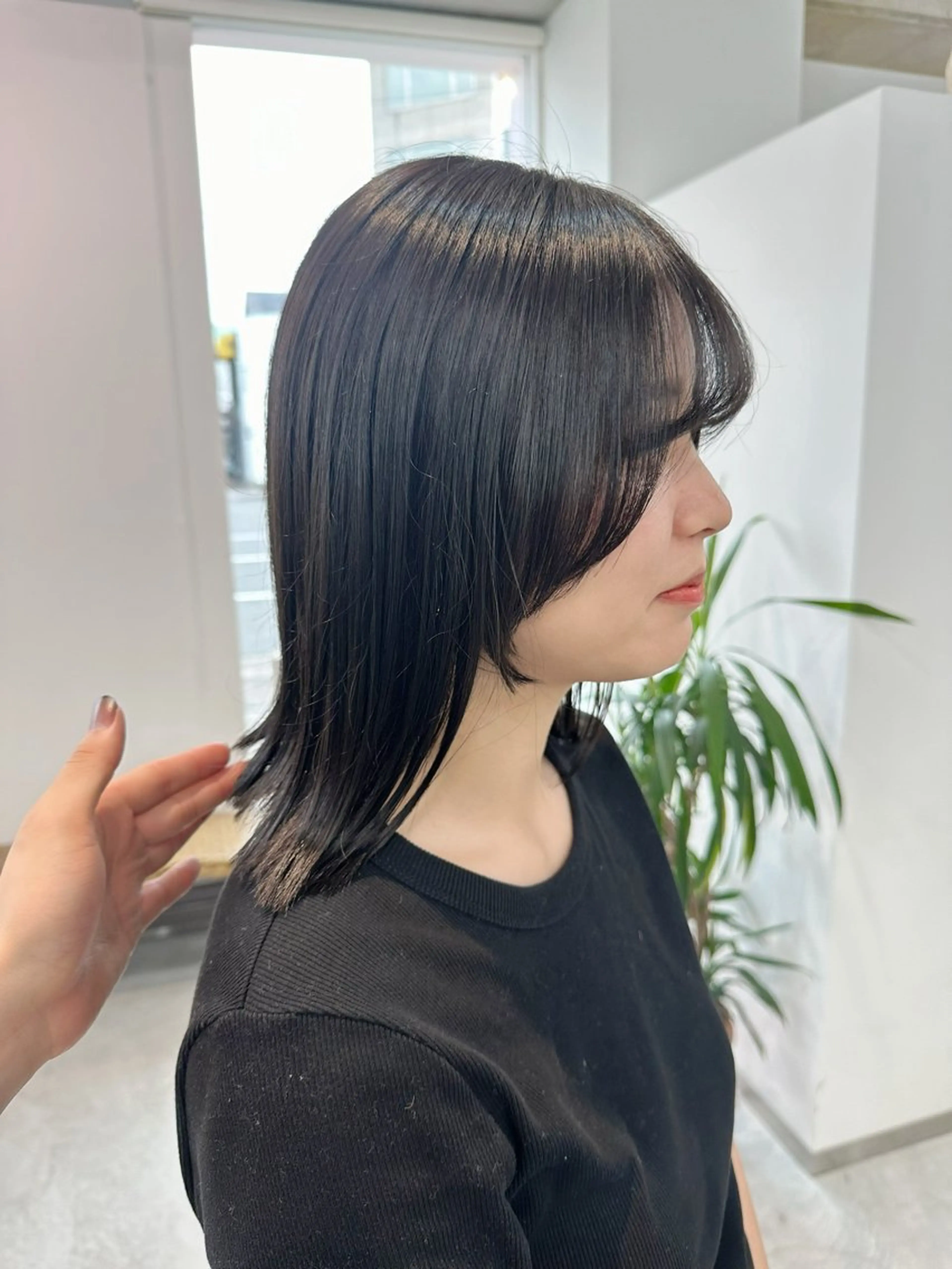 セミロング カラー 顔周りカット カット ヘアカラー トリートメント カイリ /レイヤーカットのヘアスタイル