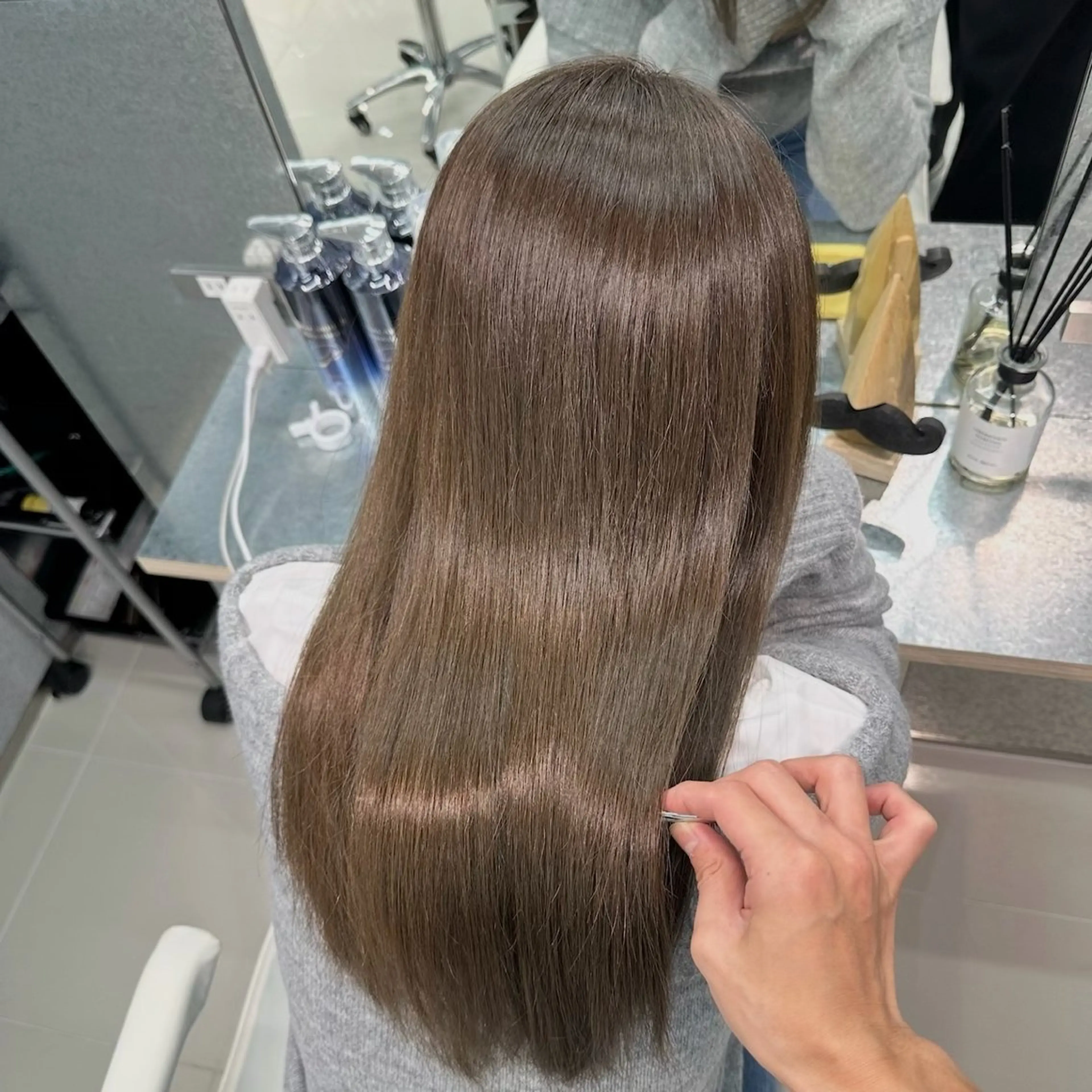 セミロング くせ毛 TRUNS所属・こうた/髪質改善 ストレート/ヘアケアのヘアスタイル