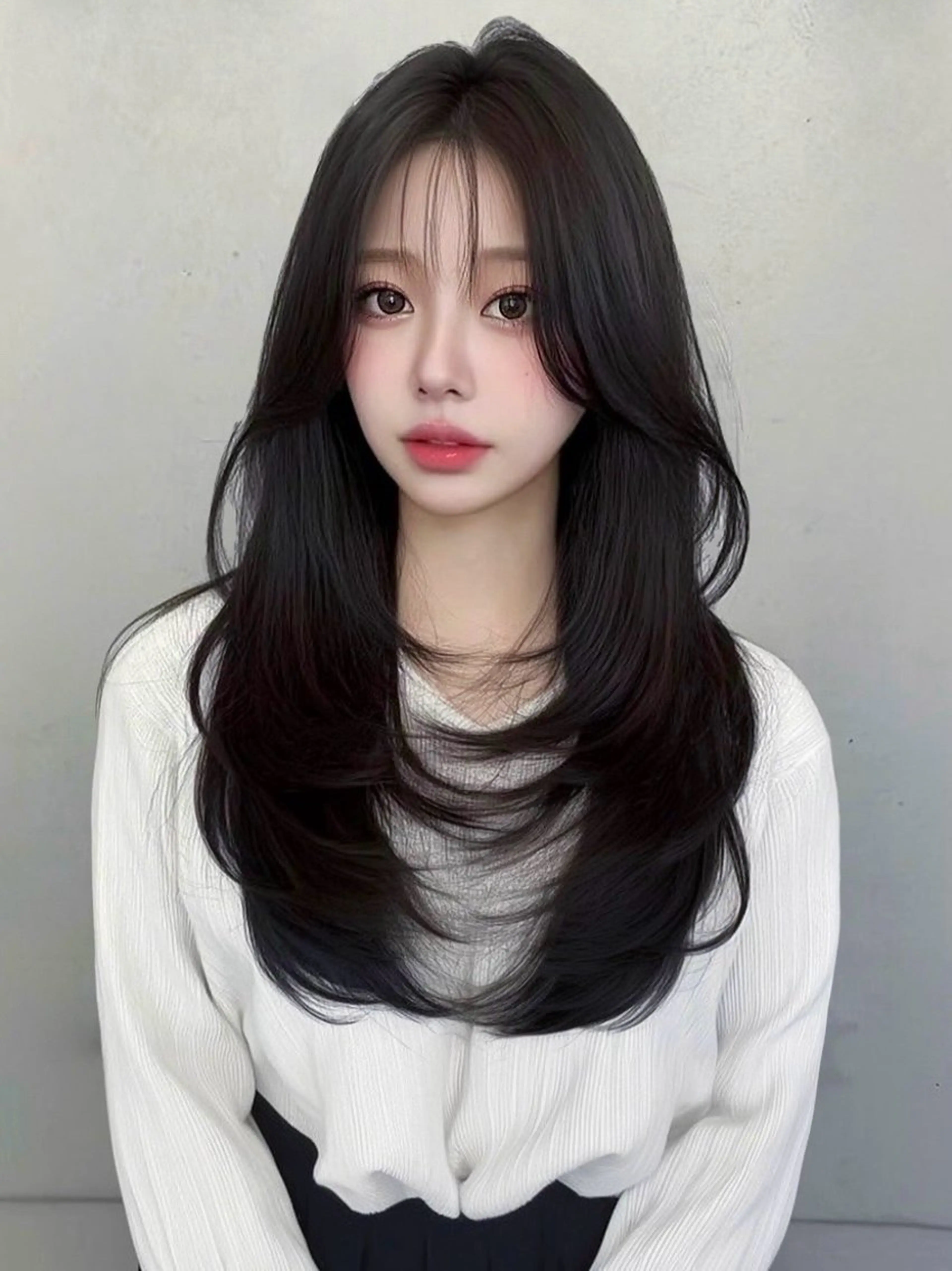 ロング 韓国風ヘア レイヤーカット 似合わせカット エクステ 渋谷韓国ヘア🇰🇷 SAYAKA🩶ᩚのヘアスタイル