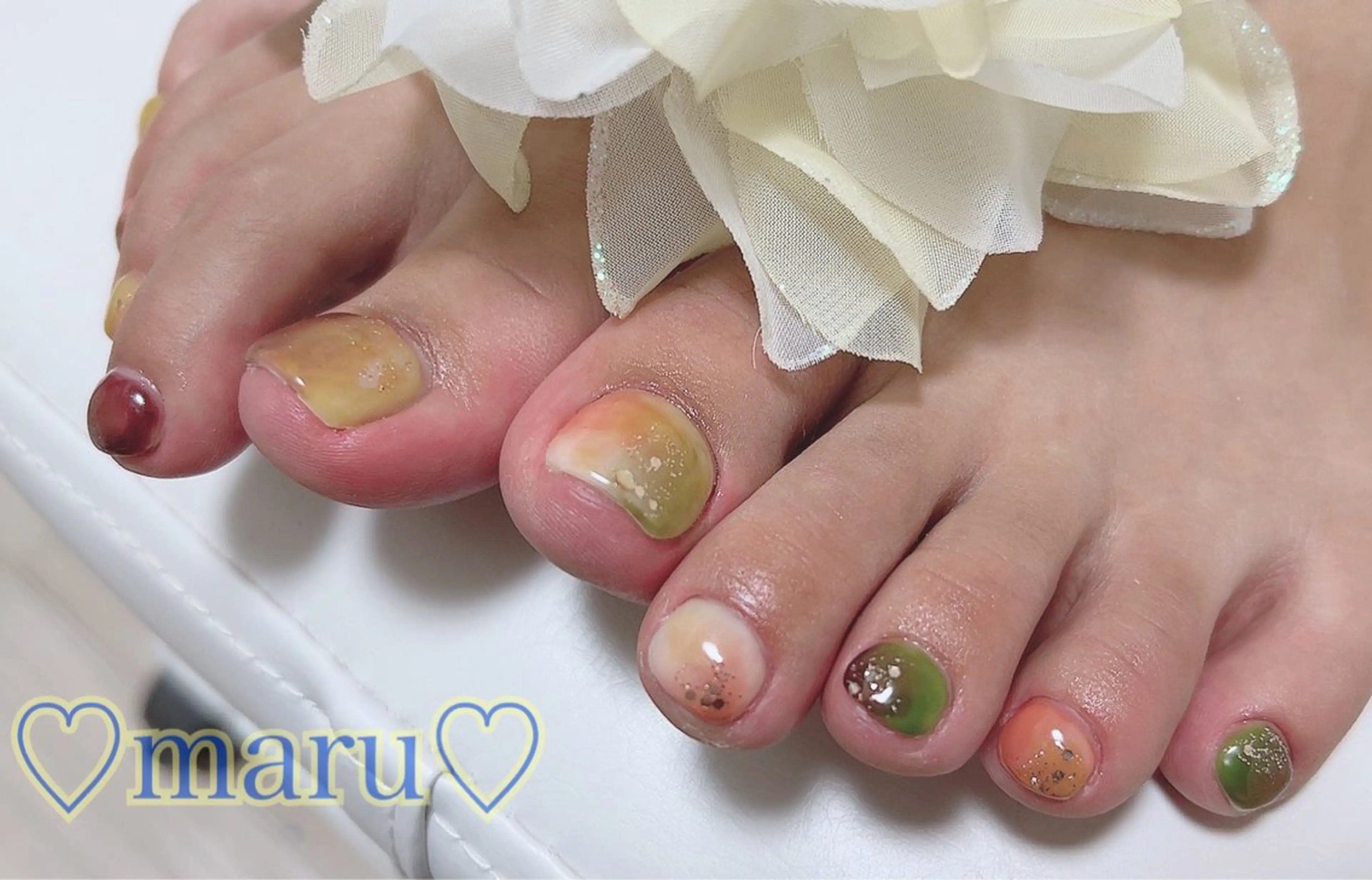 ネイル ハンドネイル フットネイル まるみ♡8/25- 31お休み🙇‍♀️のネイルデザイン