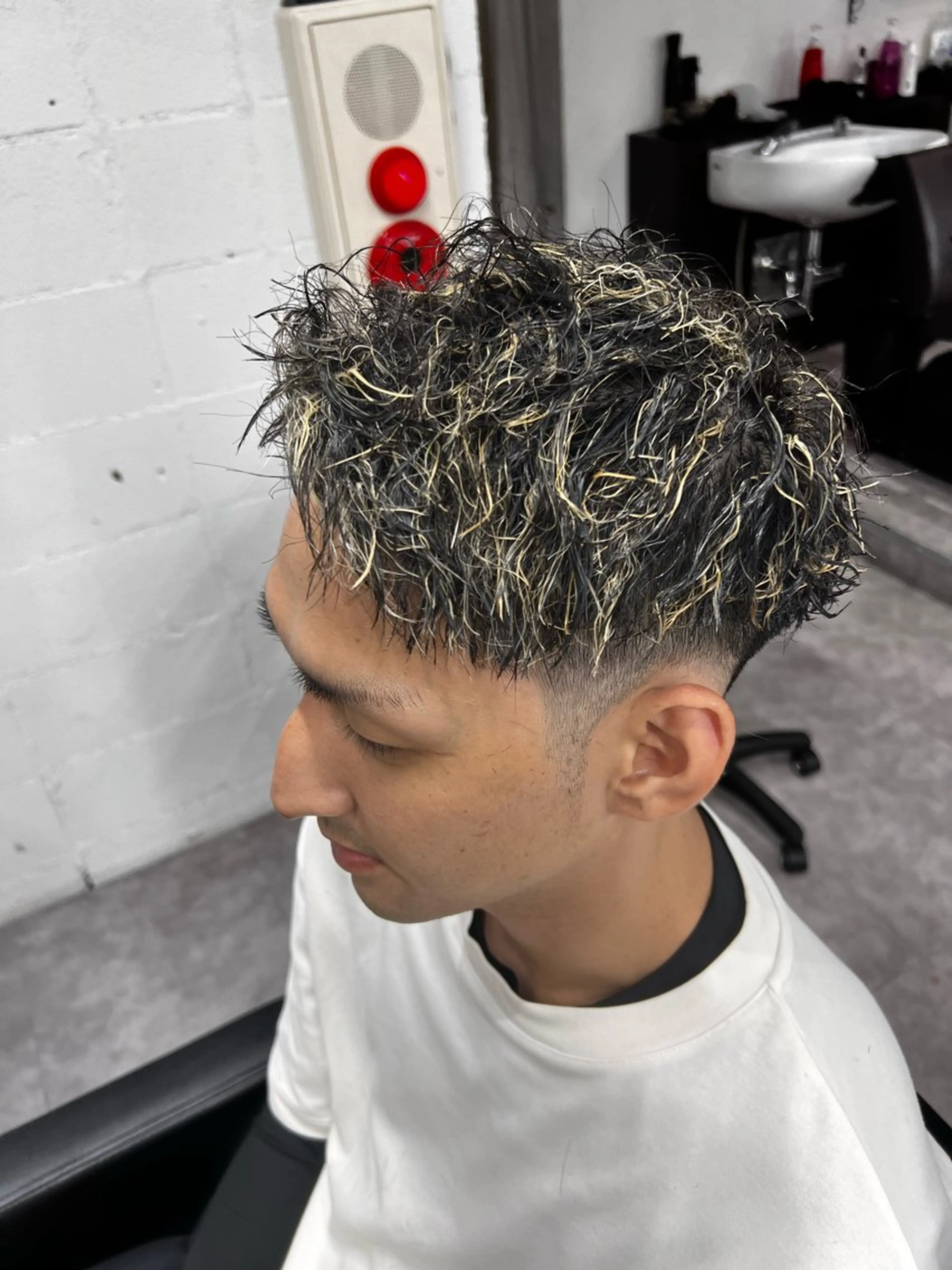 パーマ メンズ カット ヘアカラー パーマ 笹江 瑞穂のヘアスタイル