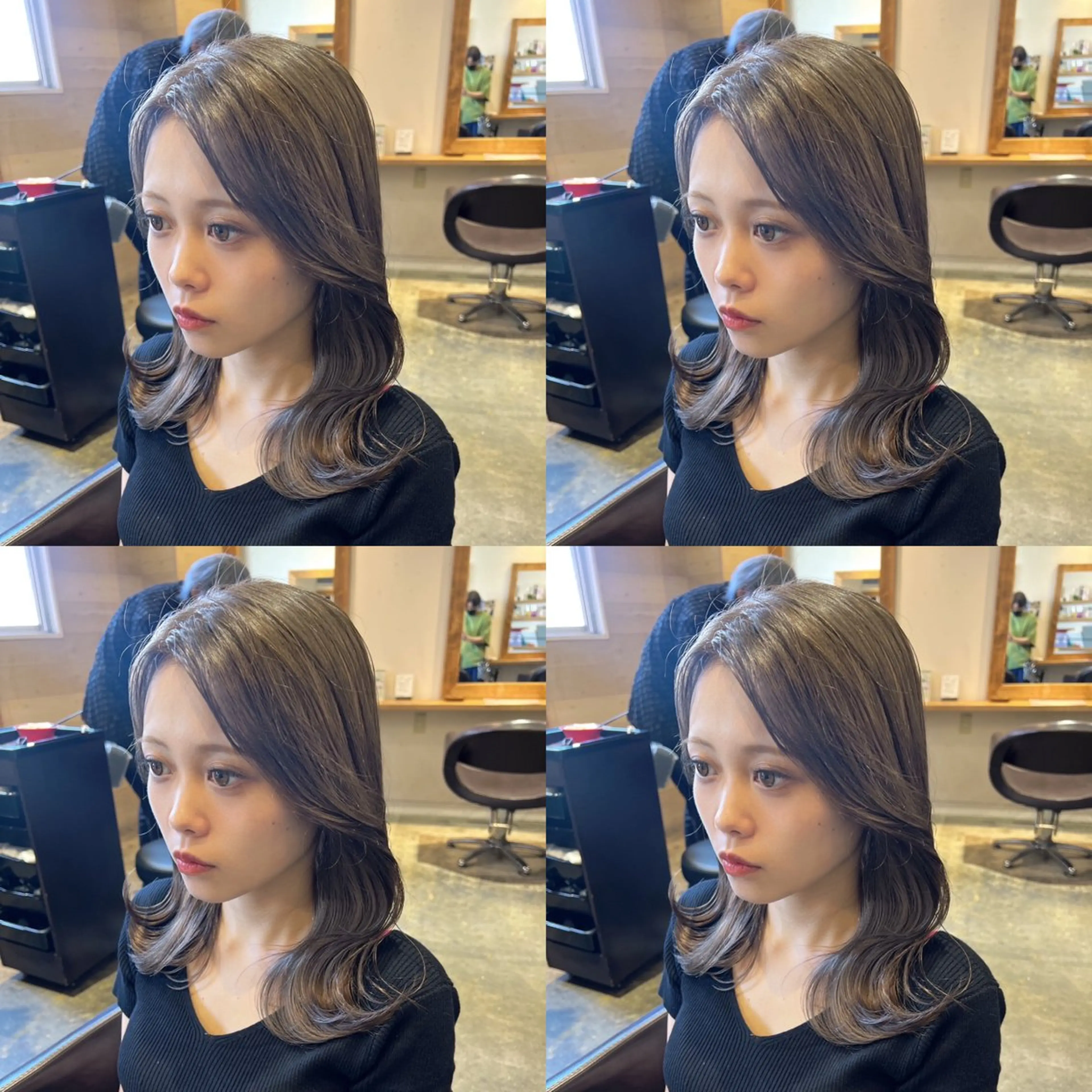 ミディアム カラー レイヤー×髪質改善 マネージャー安藤光司のヘアスタイル