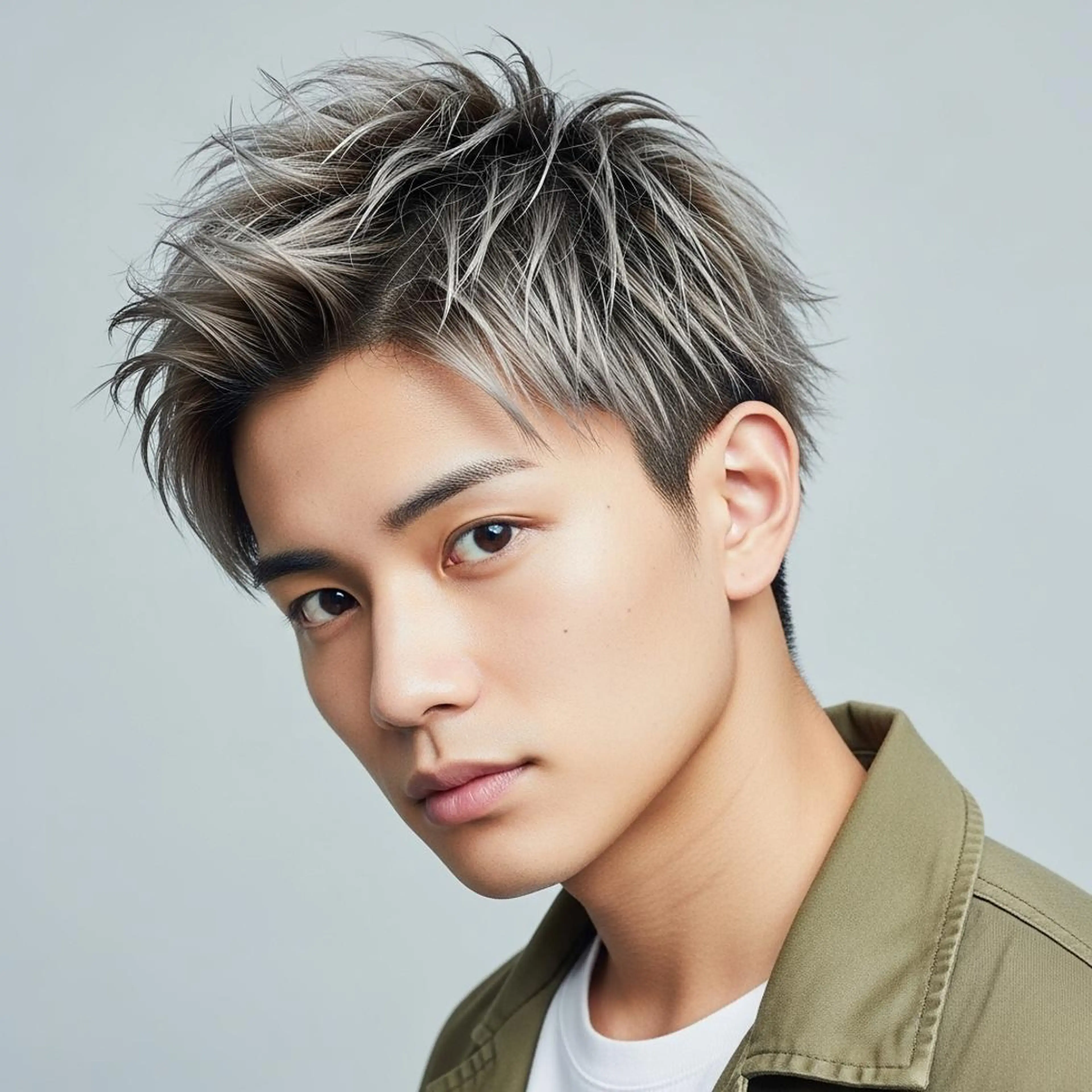 メンズ カラー メンズブリーチ メンズハイトーン メンズショート スパイキーショート ブリーチ カット ヘアカラー Halo/長居美容室 似合わせカット/ロキのヘアスタイル