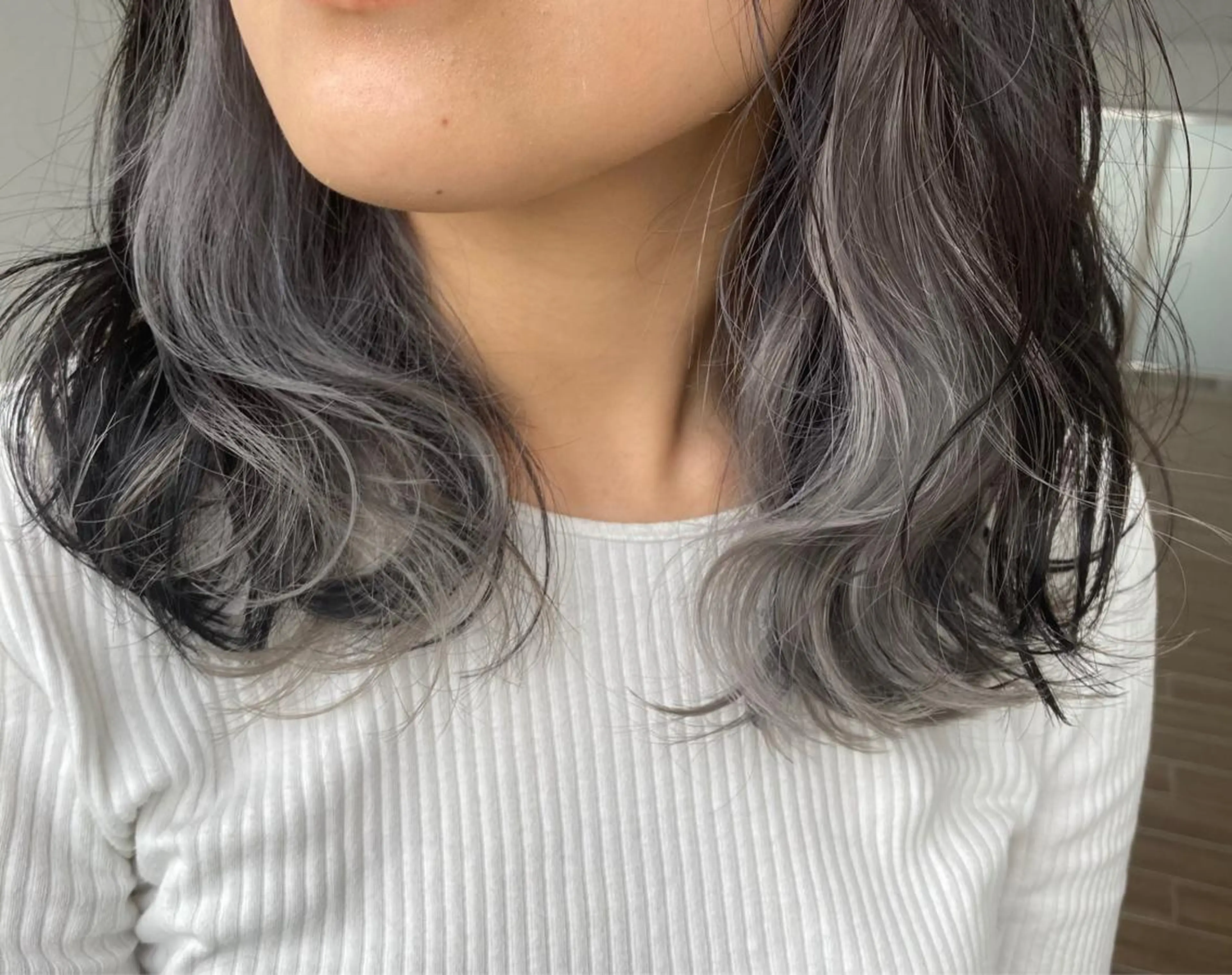 ミディアム ヘアカラー 平野 朋未のヘアスタイル