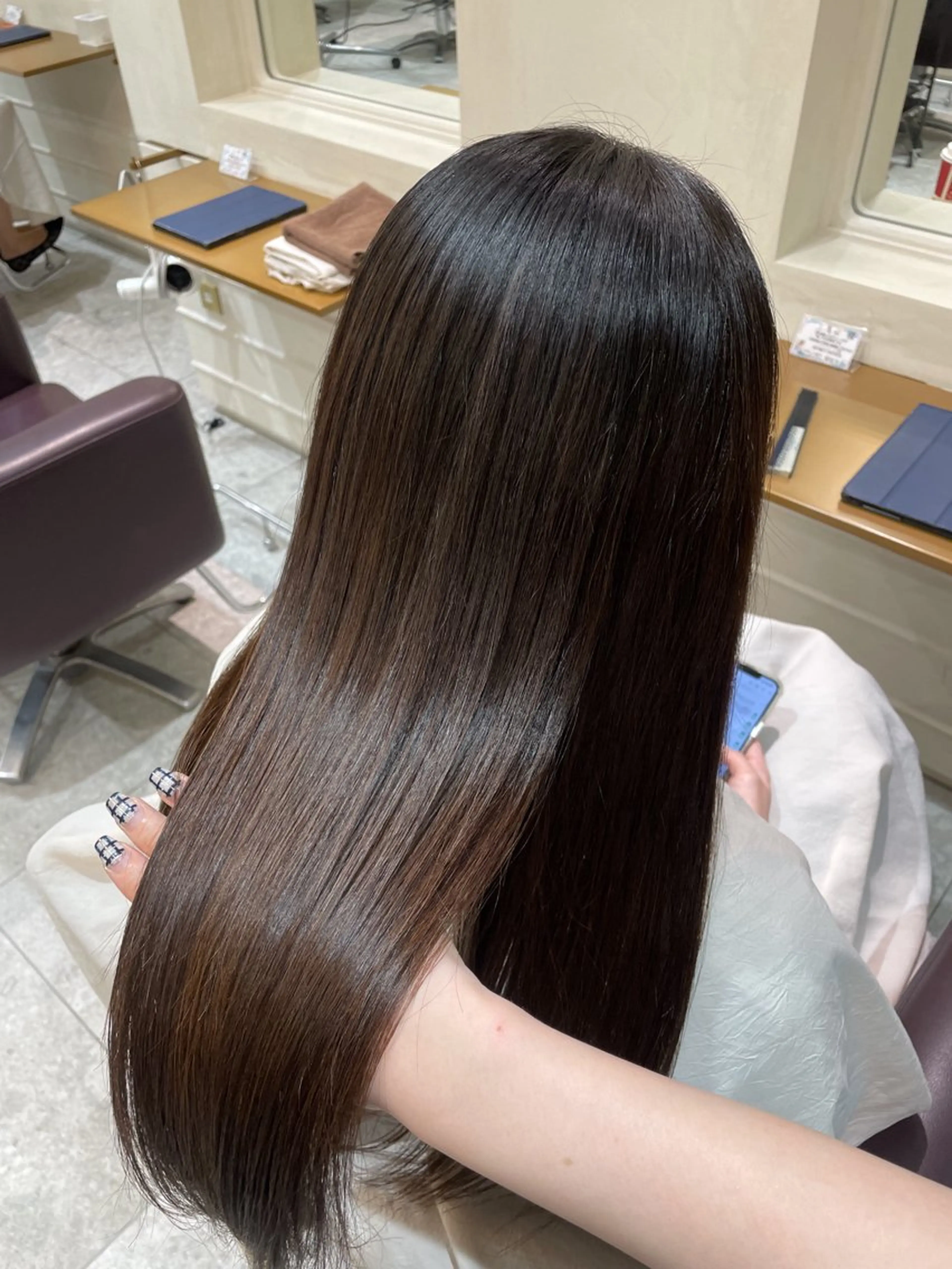 ロング 縮毛矯正 本城 紗良のヘアスタイル
