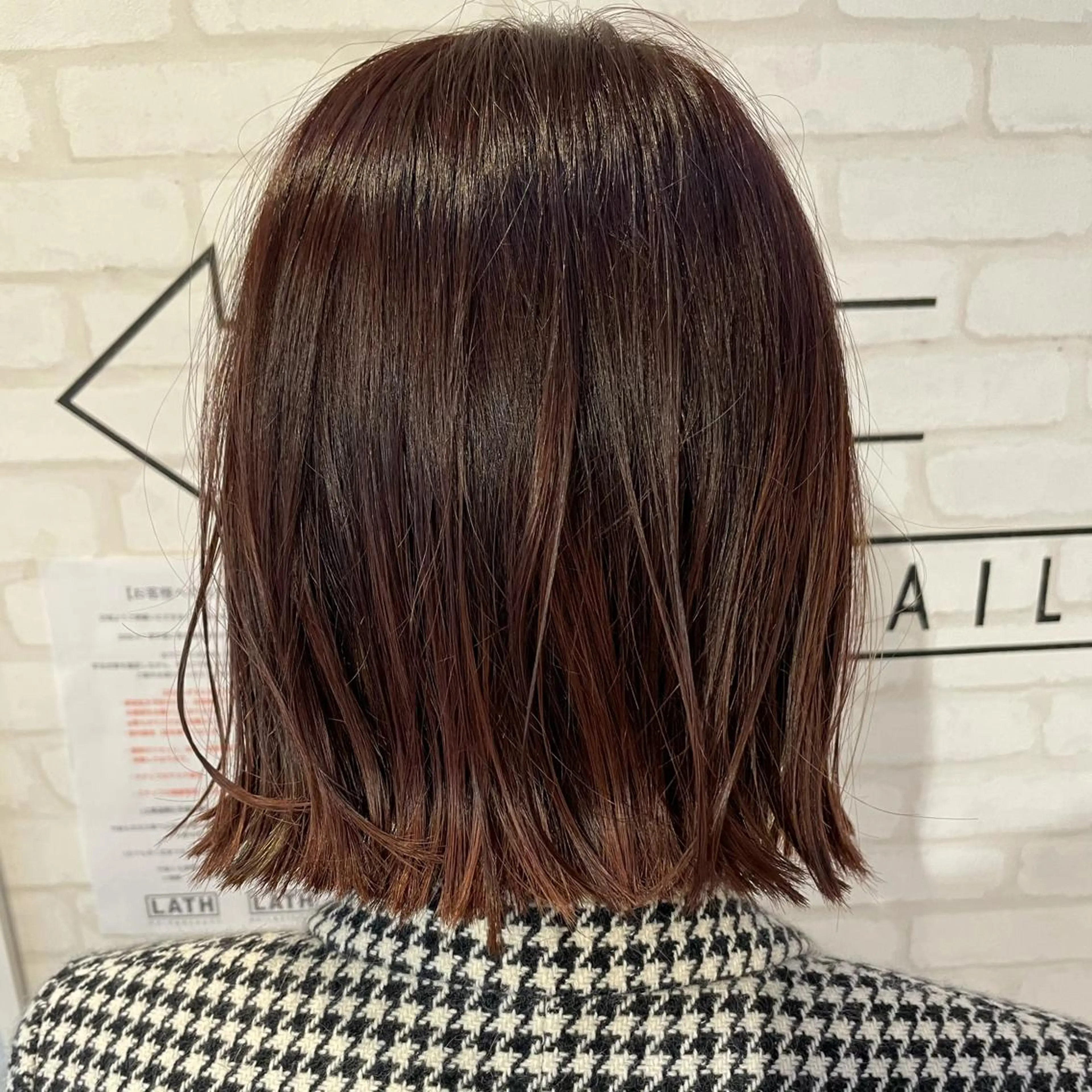 ショート 切りっぱなしボブ ボブ 渋谷 メンズ 木下 仁来のヘアスタイル