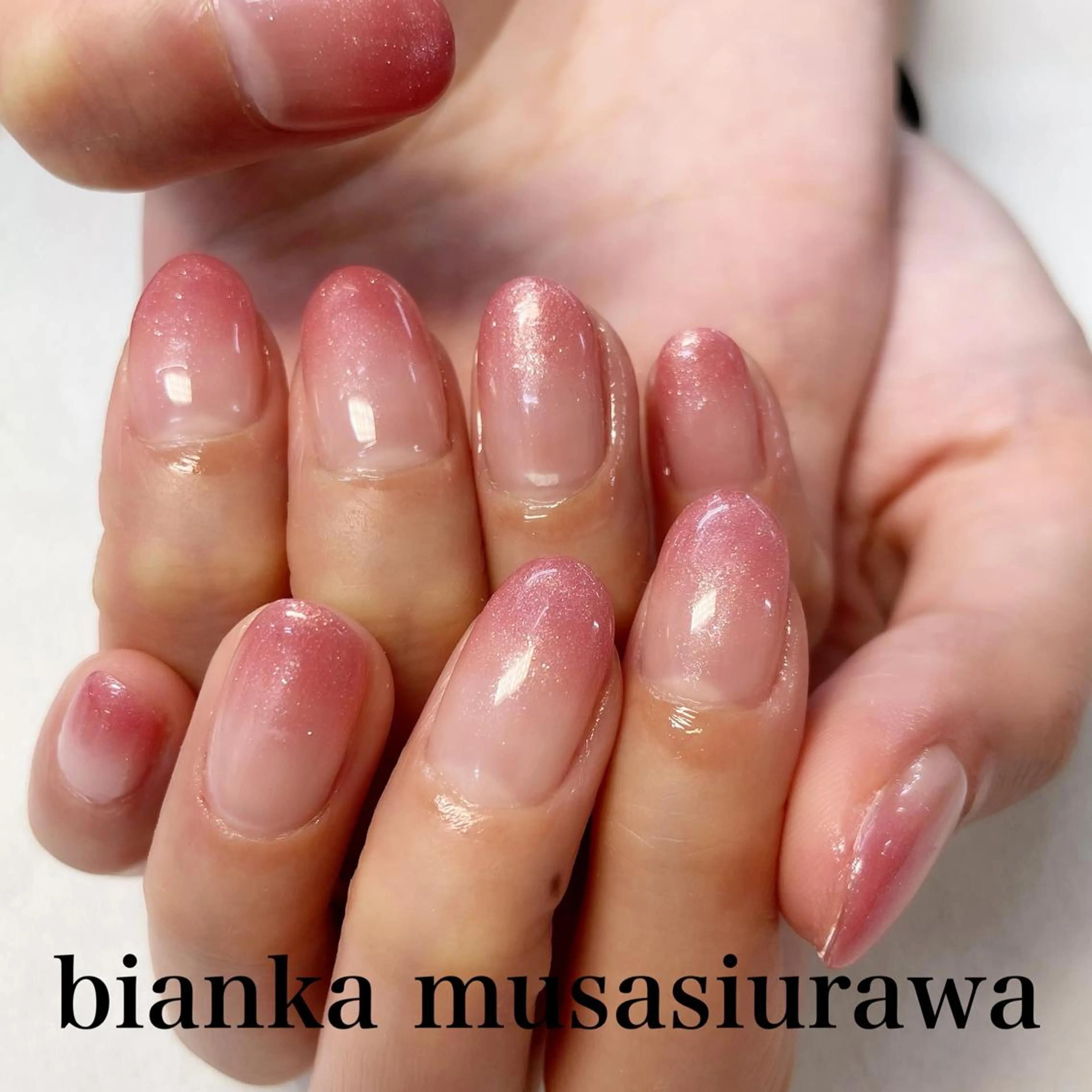 ネイル グラデーション ピンク Bianca🎀 ONODERAのネイルデザイン