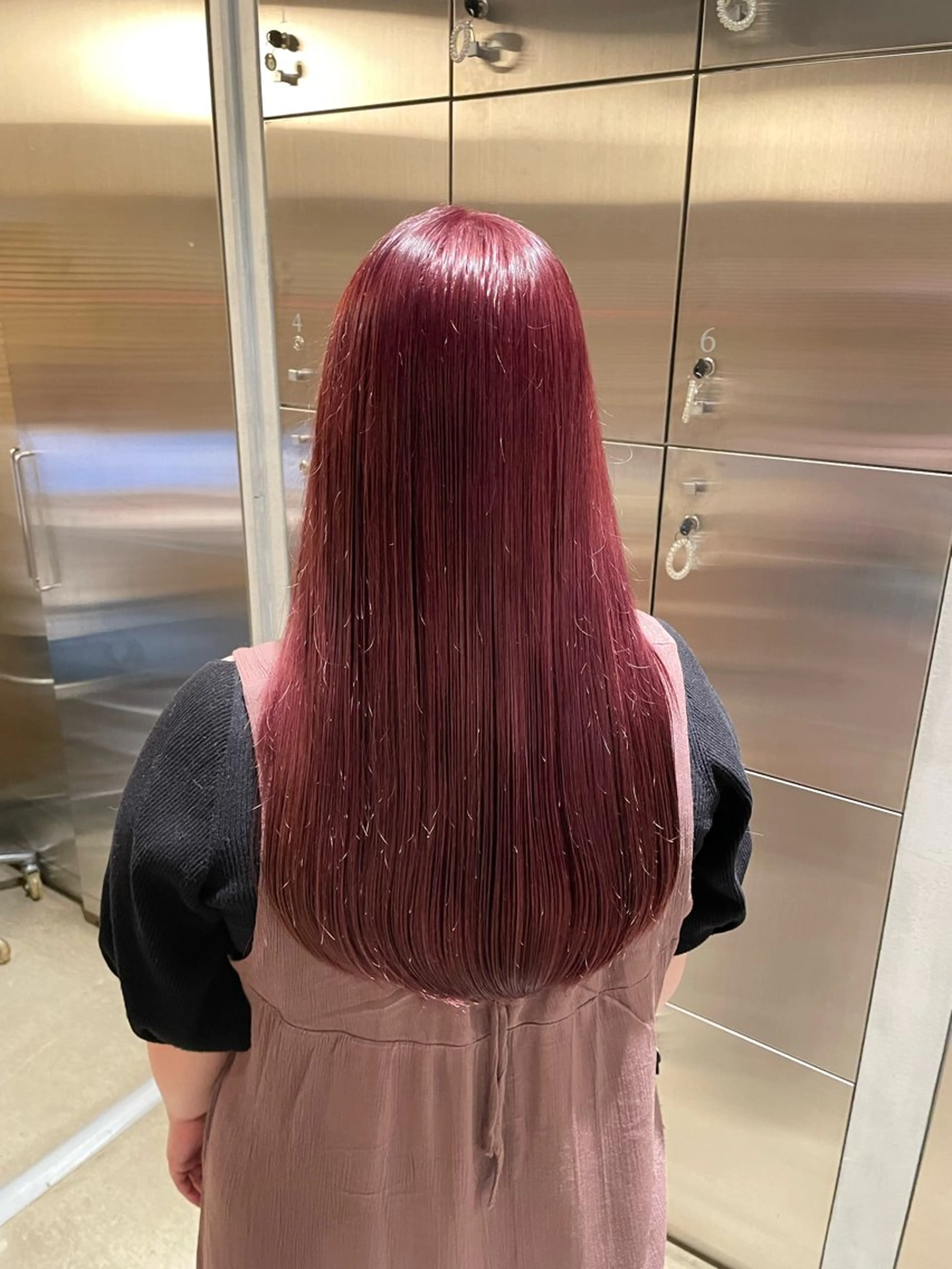 ロング カラー ダブルカラー ピンクカラー 樋口 花穂のヘアスタイル