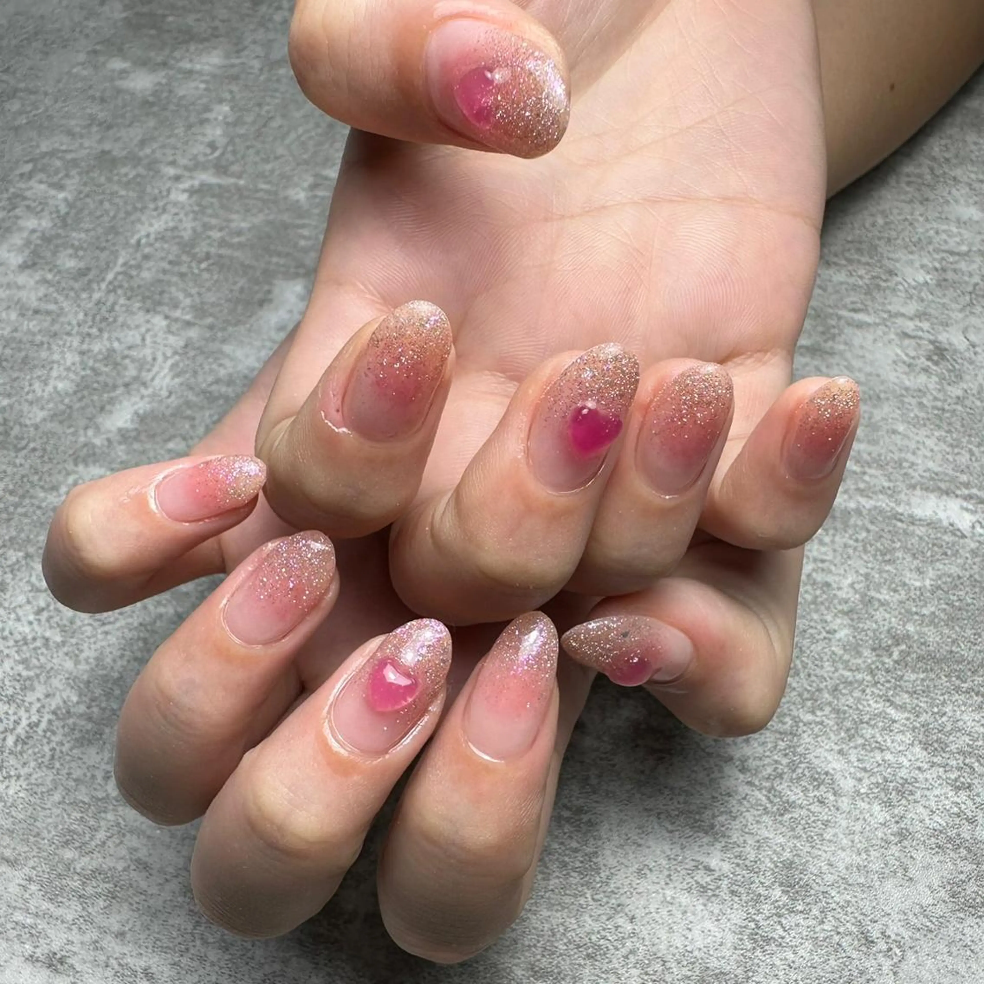 ネイル ハート ハンドネイル yuki nail...のネイルデザイン