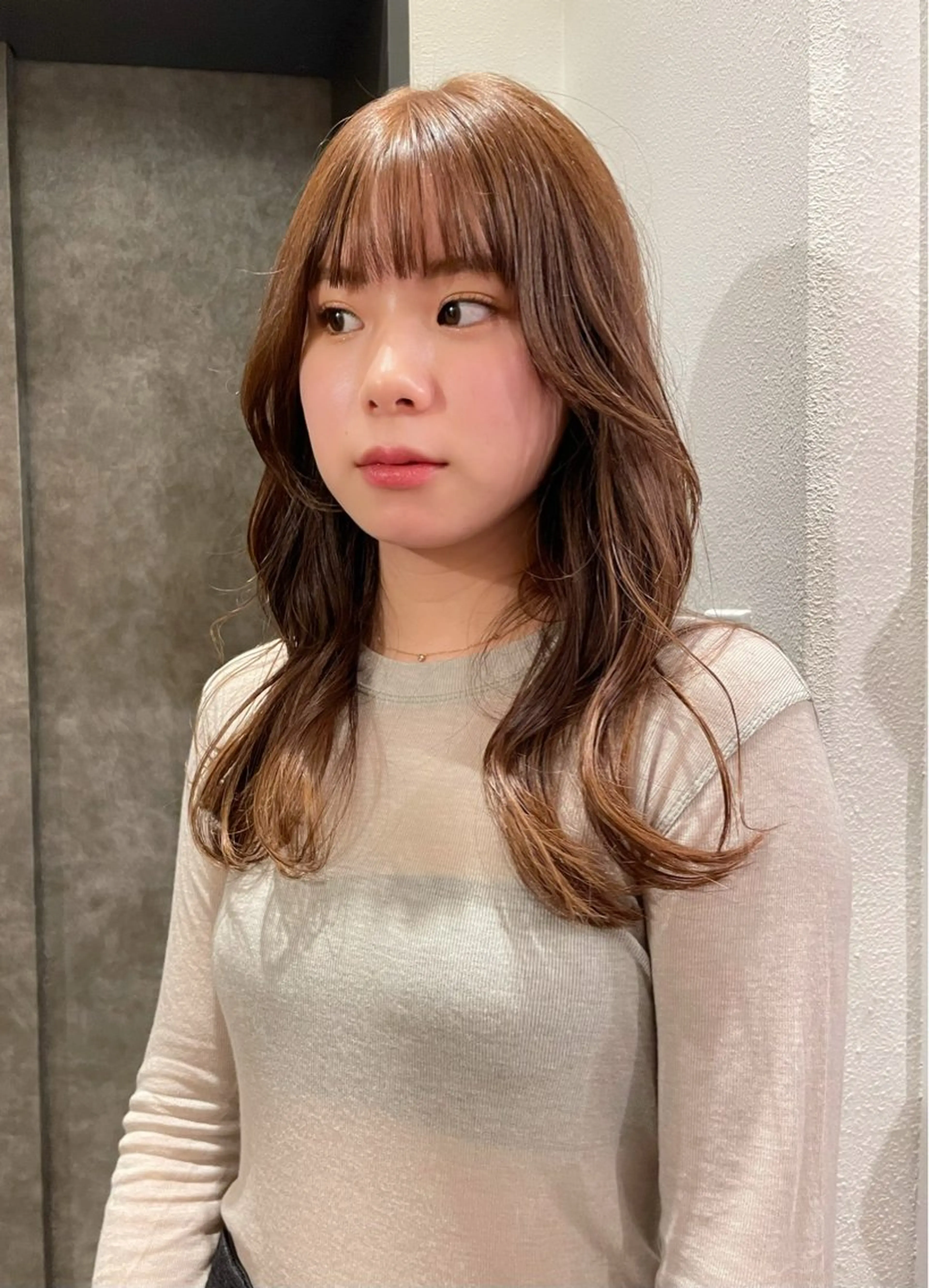 ロング くびれヘア 顔周りカット レイヤーカット 小顔カット tete nico所属・似合わせ/ヘアカラー nanami🌸のヘアスタイル