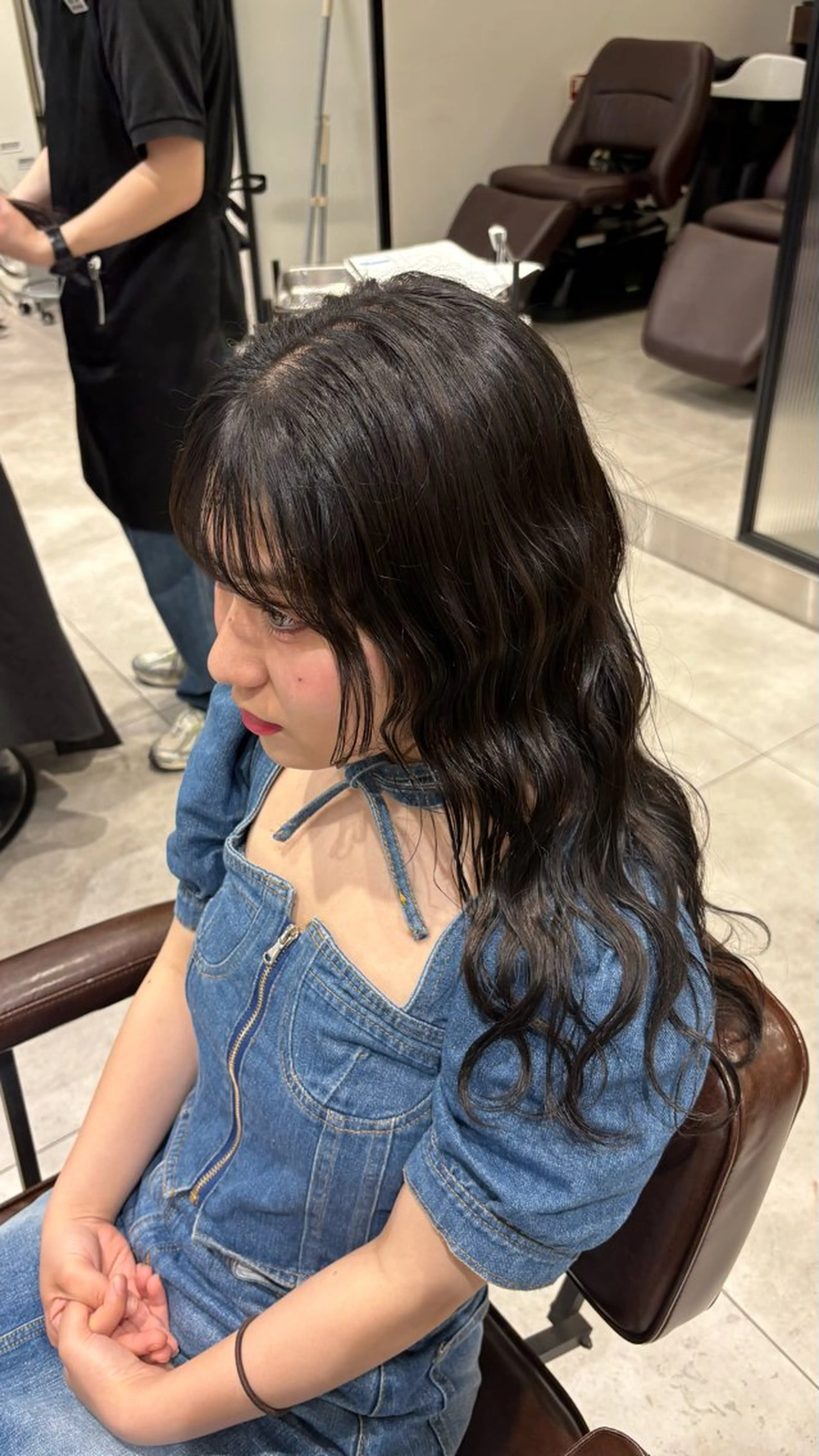 カラー 黒髪 ヘアカラー 透明感カラー♡ ひかるのヘアスタイル