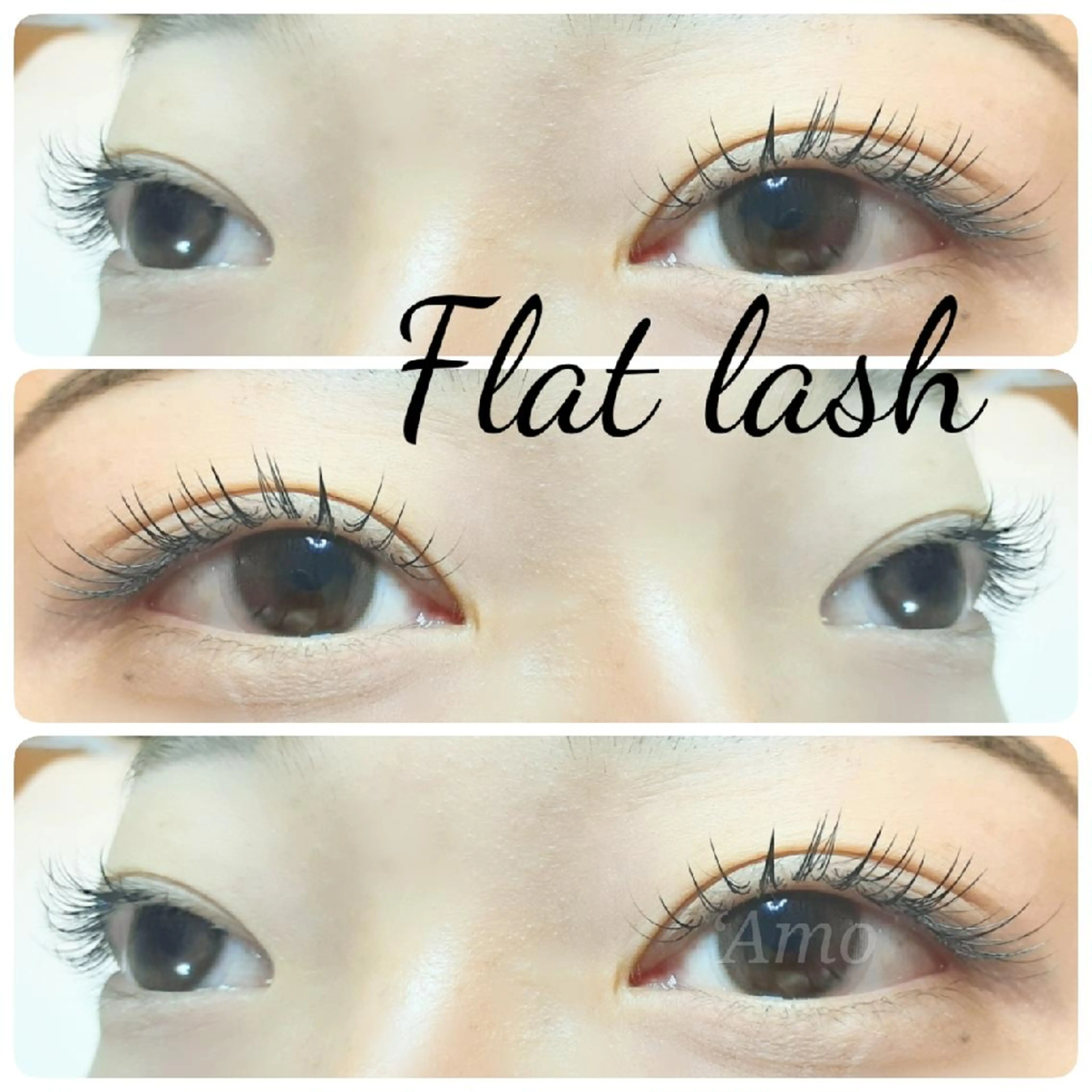 マツエク・マツパ Cカール フラットラッシュ Jカール ナチュラル セクシー ‘Amo アモのマツエク・マツパデザイン