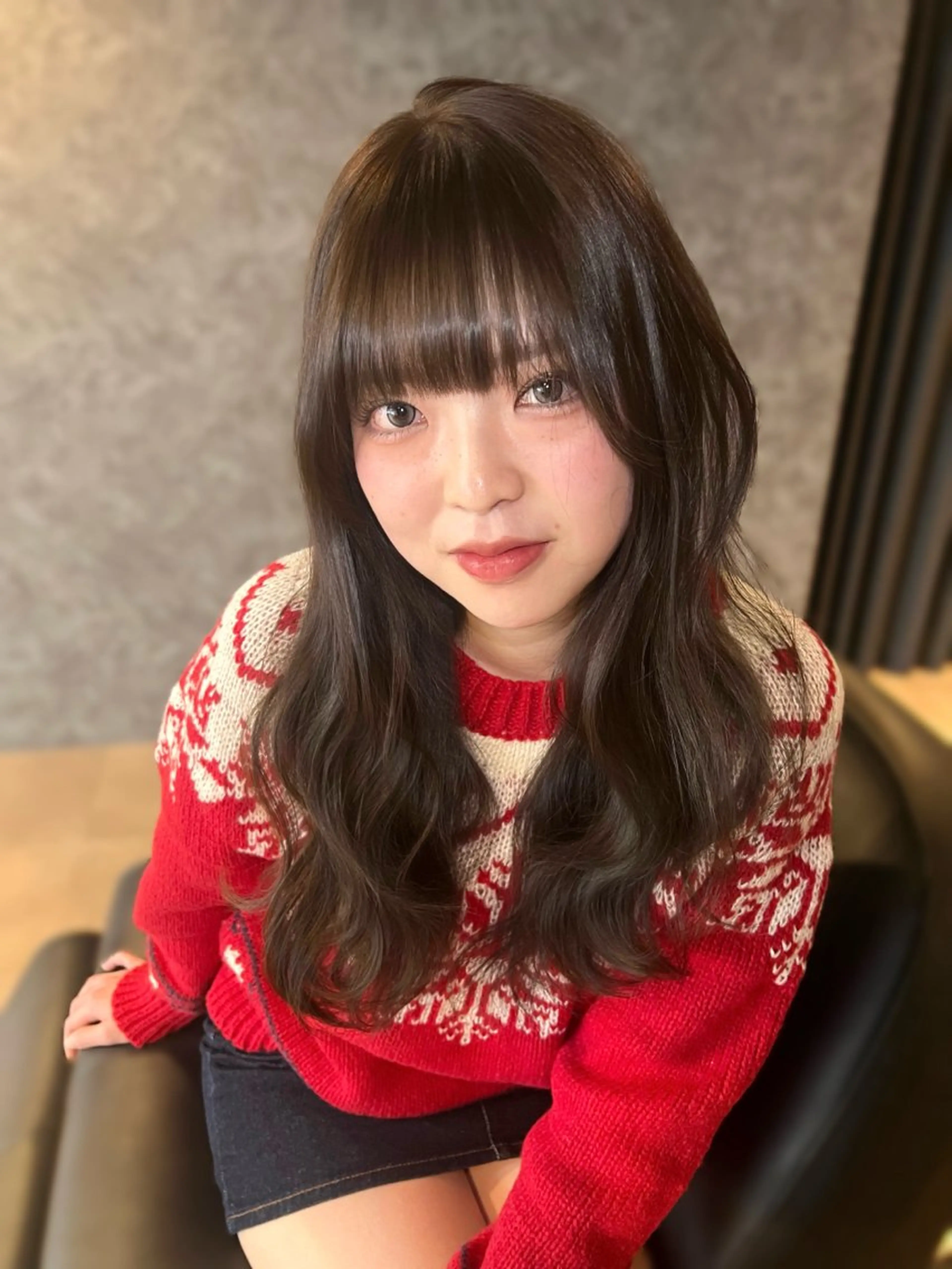 ロング カット ヘアカラー トリートメント 小谷 梨奈のヘアスタイル