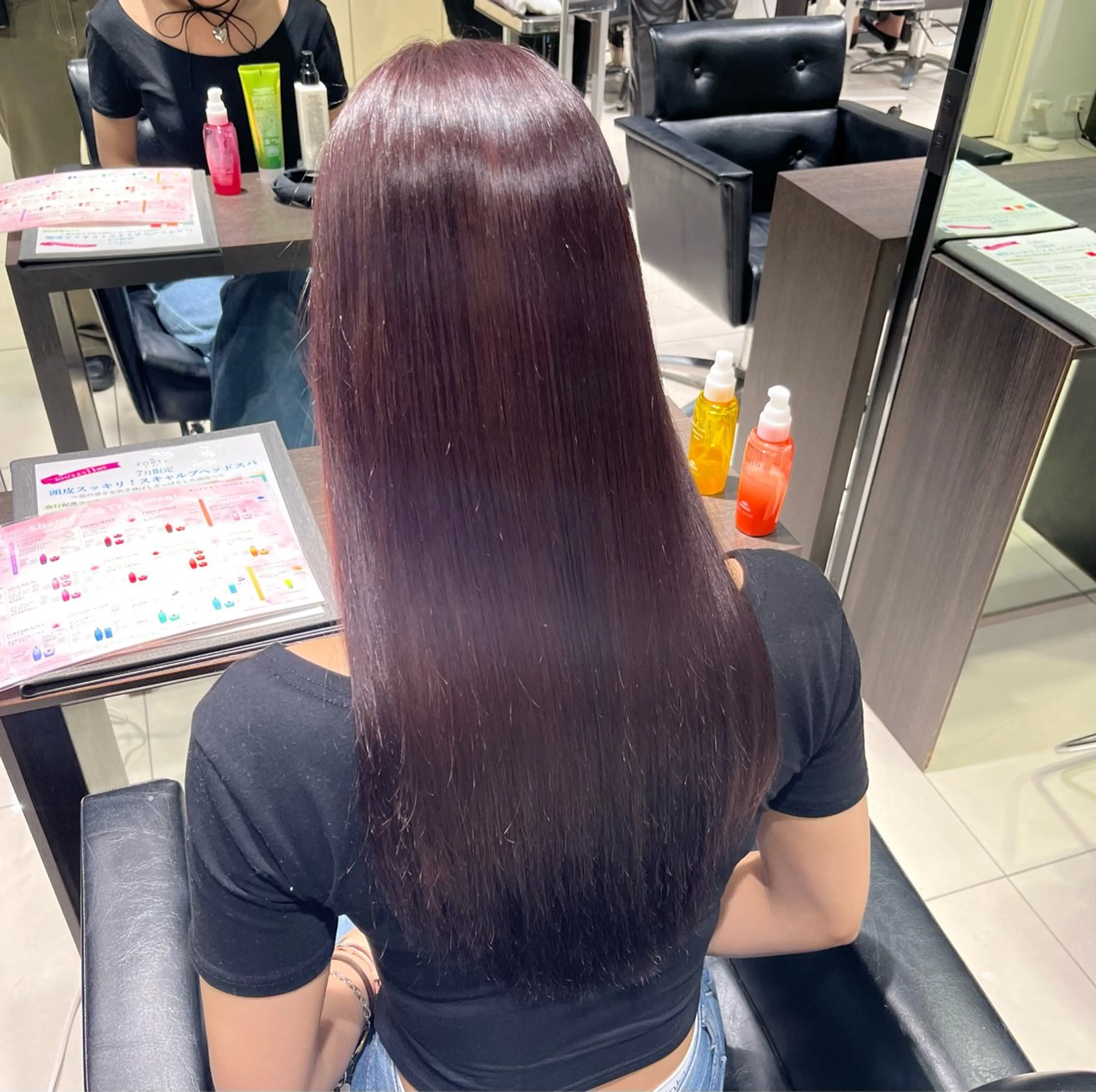ロング カラー ヘアカラー 髪質改善/透明感カラ ー/レイヤー/あやはのヘアスタイル