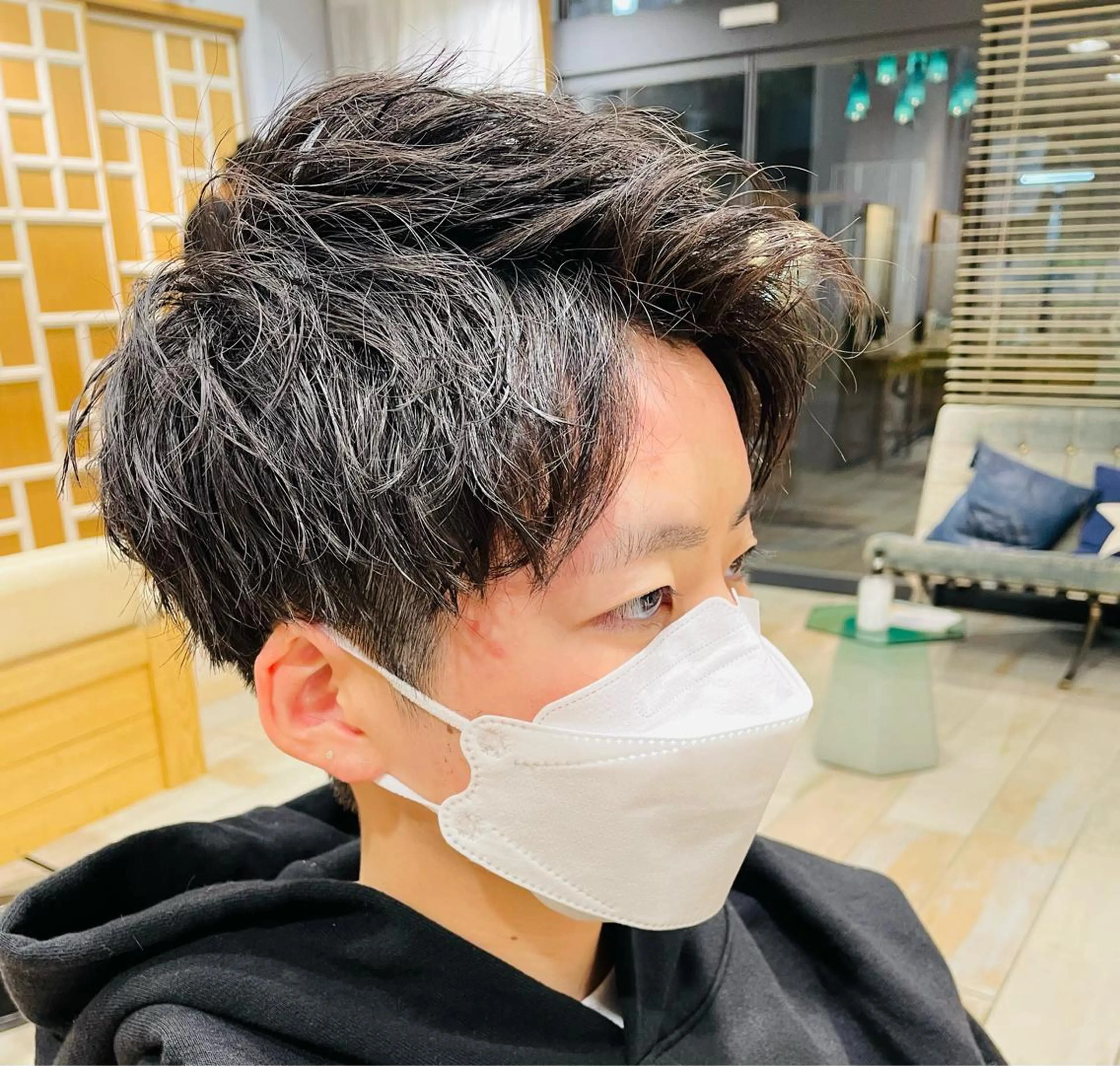ショート パーマ メンズ カット パーマ すげ さやかのヘアスタイル