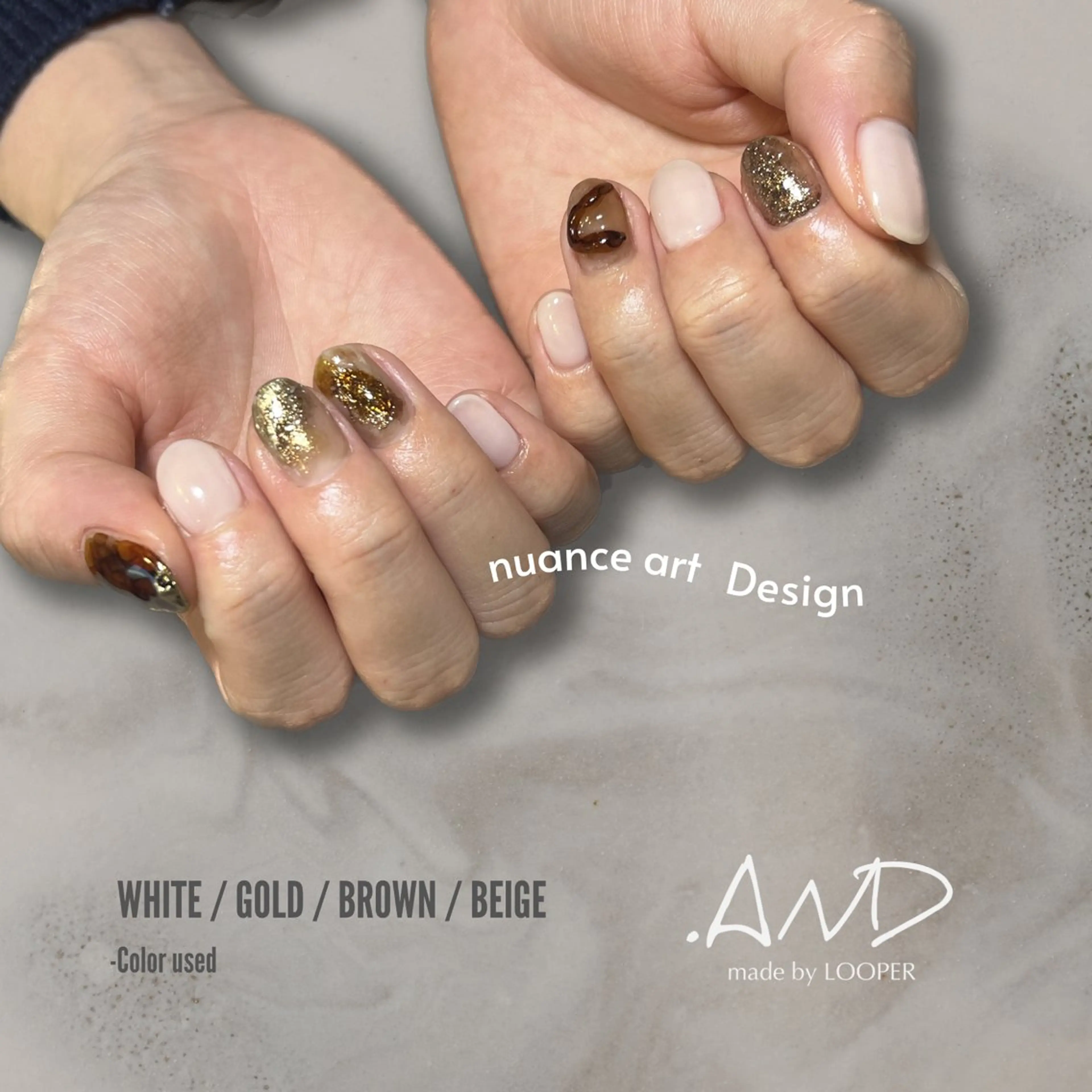 ネイル アートネイル ニュアンスネイル LOOPER所属・mzh ...のネイルデザイン