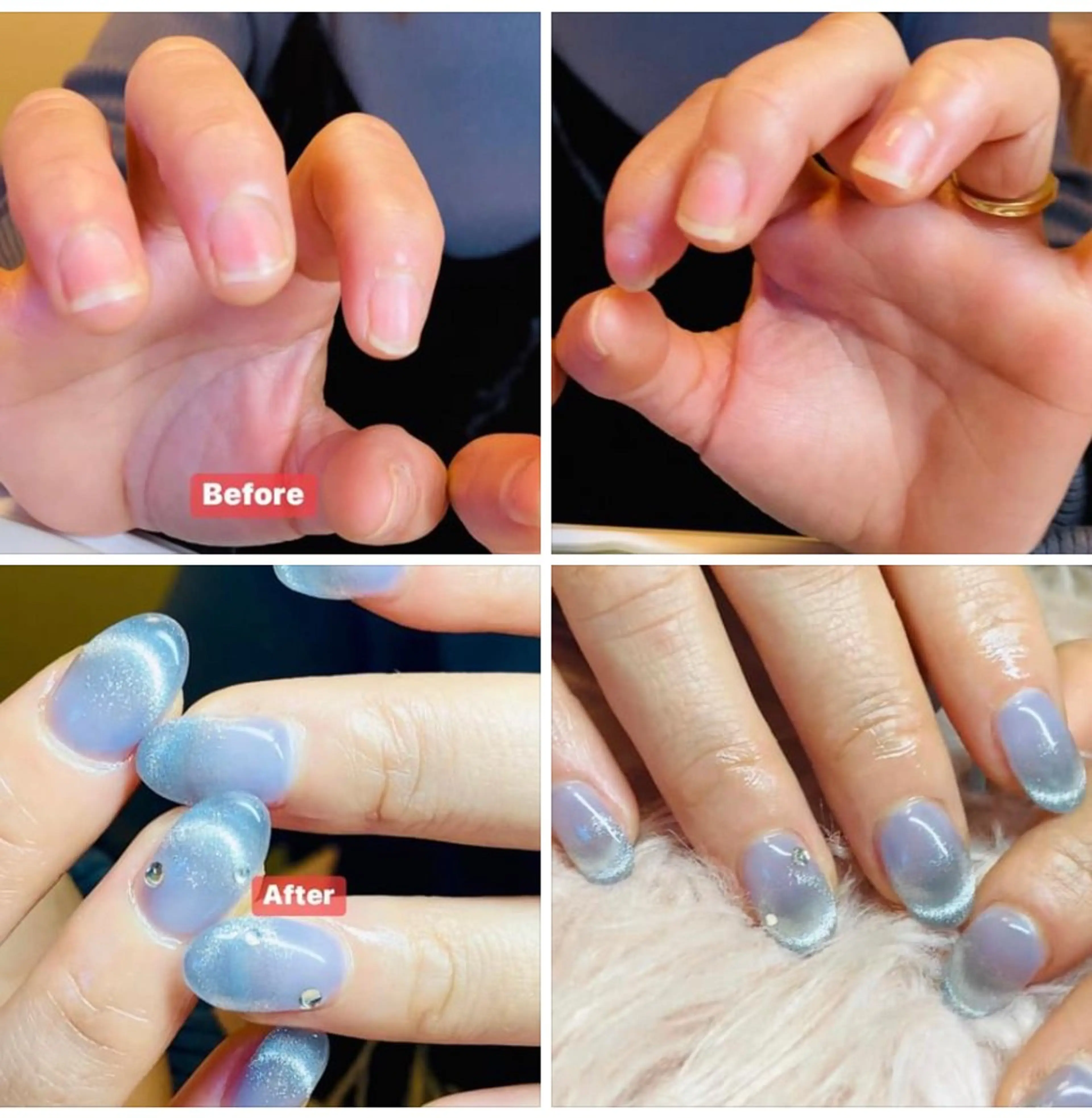 ネイル 長さ出し フレンチネイル マグネットネイル マグネットフレンチ HandSnail自宅サロン所属・HandSnail 座間自宅ネイルサロンのネイルデザイン