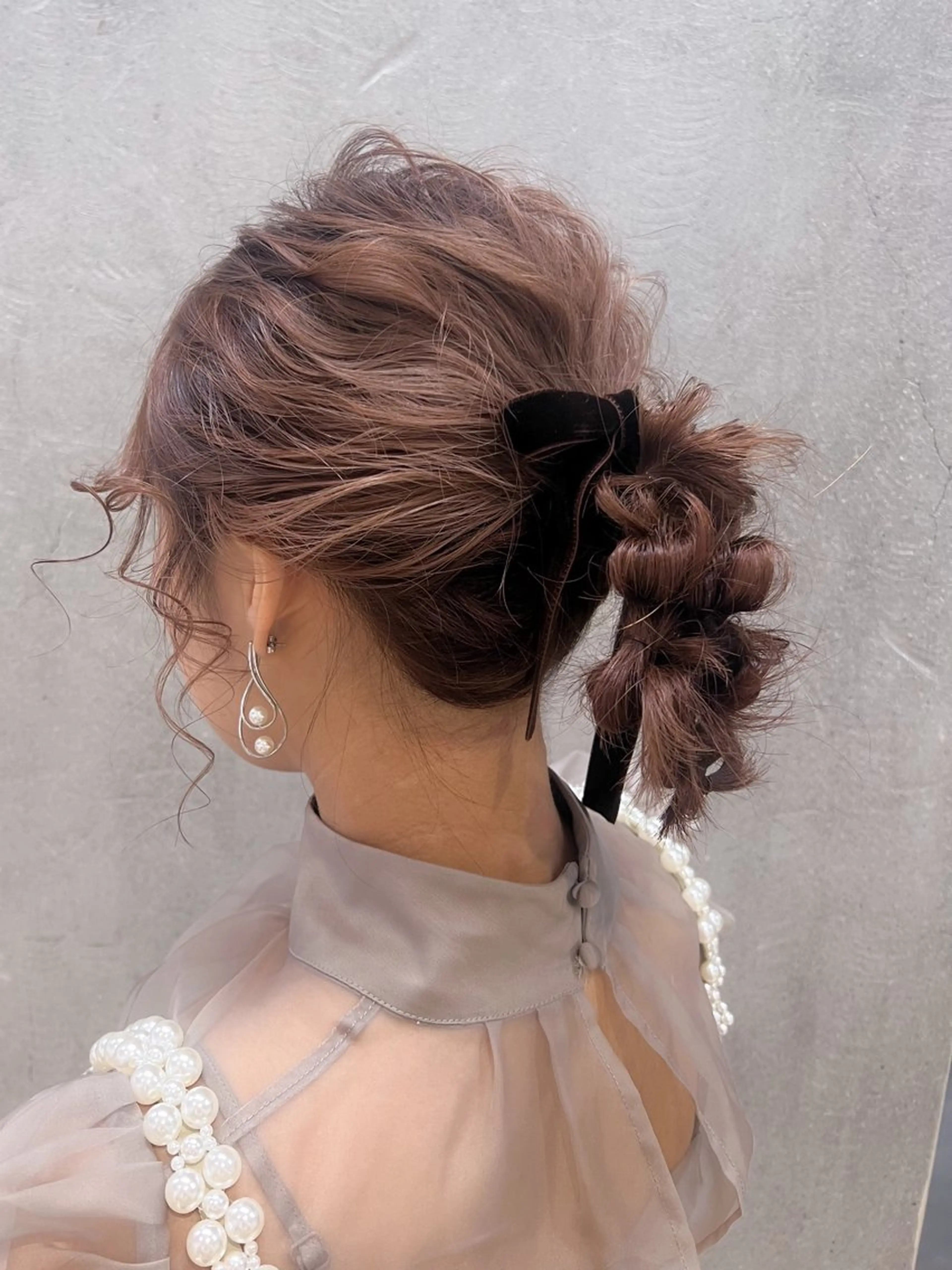 ミディアム ヘアアレンジ ヘアセット le'a所属・谷町/Le'a /竹原詩緒奈のヘアスタイル